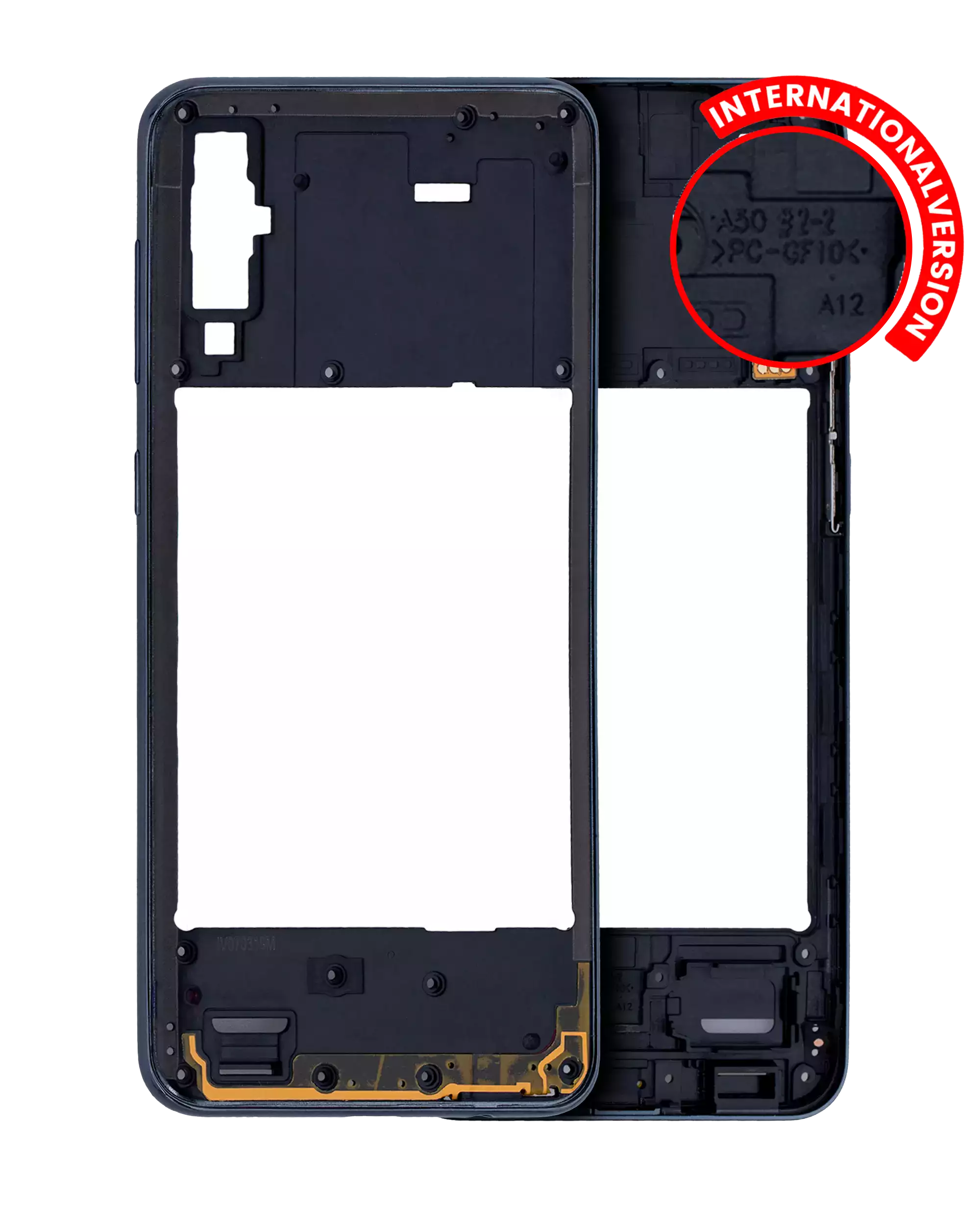 Frame centrale per Samsung Galaxy A50 (A505 / 2019) (International Version) (Nero)