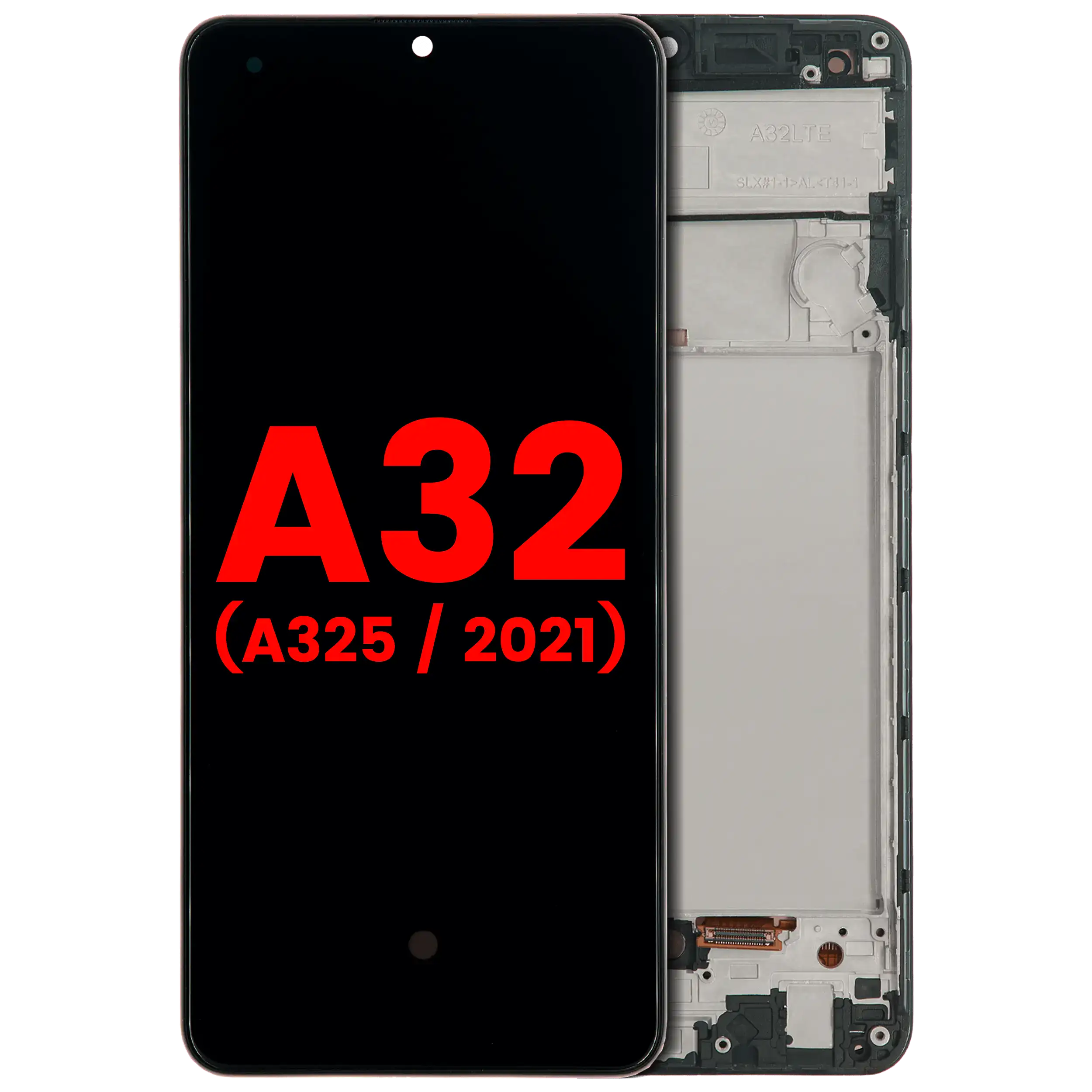 Display OLED completo con Frame per Samsung Galaxy A32 4G (A325 / 2021) (Awesome Nero)