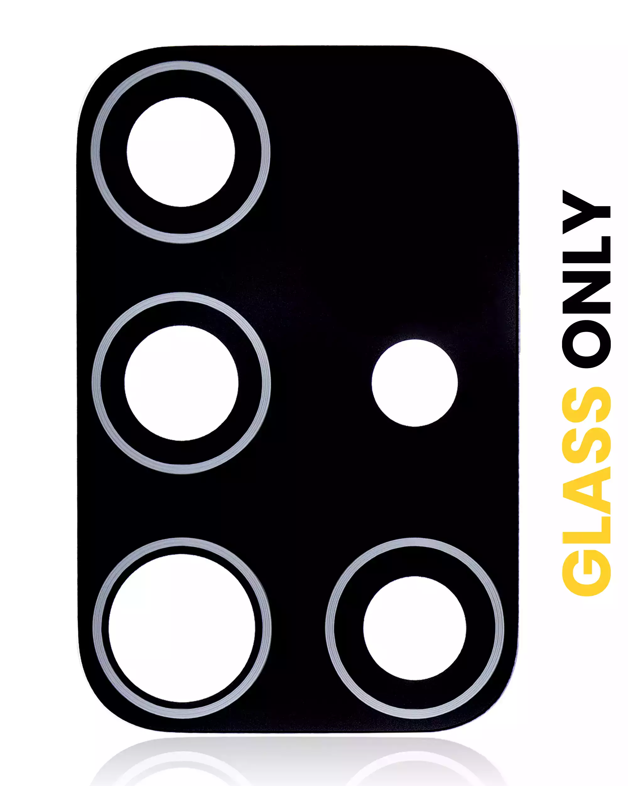 Lente fotocamera posteriore (solo vetro) con adesivo per Samsung Galaxy A51 5G (A516 / 2020) (10 pezzi)