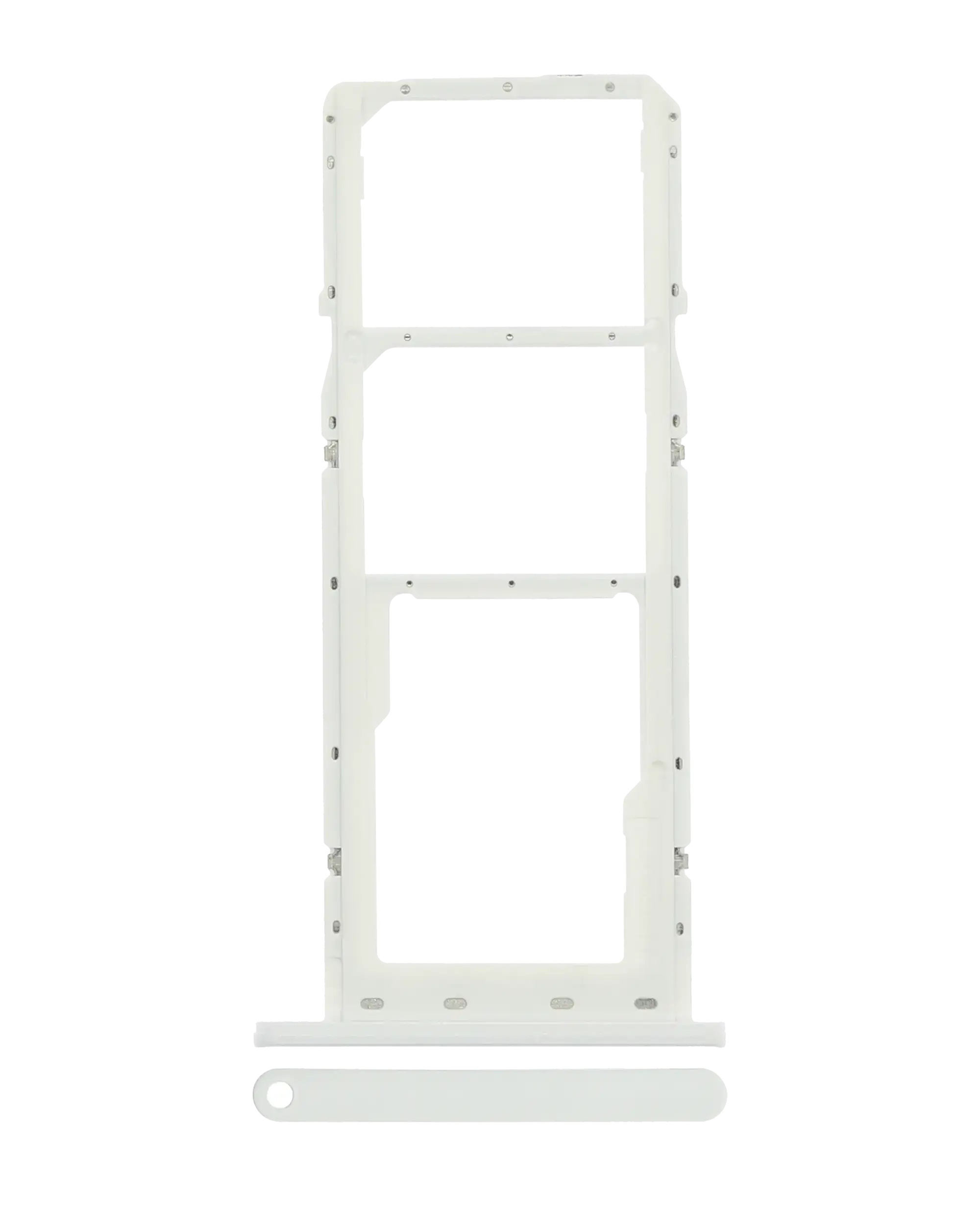 Carrellino doppia SIM per Samsung Galaxy A03S (A037F / 2021) (Bianco)