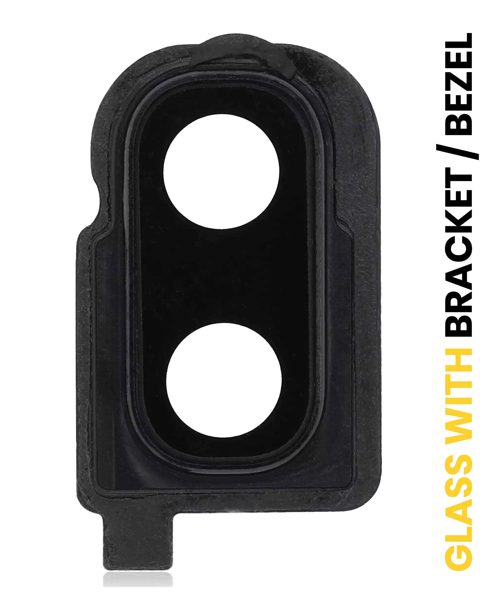 Lente fotocamera posteriore con staffa / Cornice per Samsung Galaxy Z Flip 4G (F700) / Z Flip 5G (F707) (Mirror Nero)