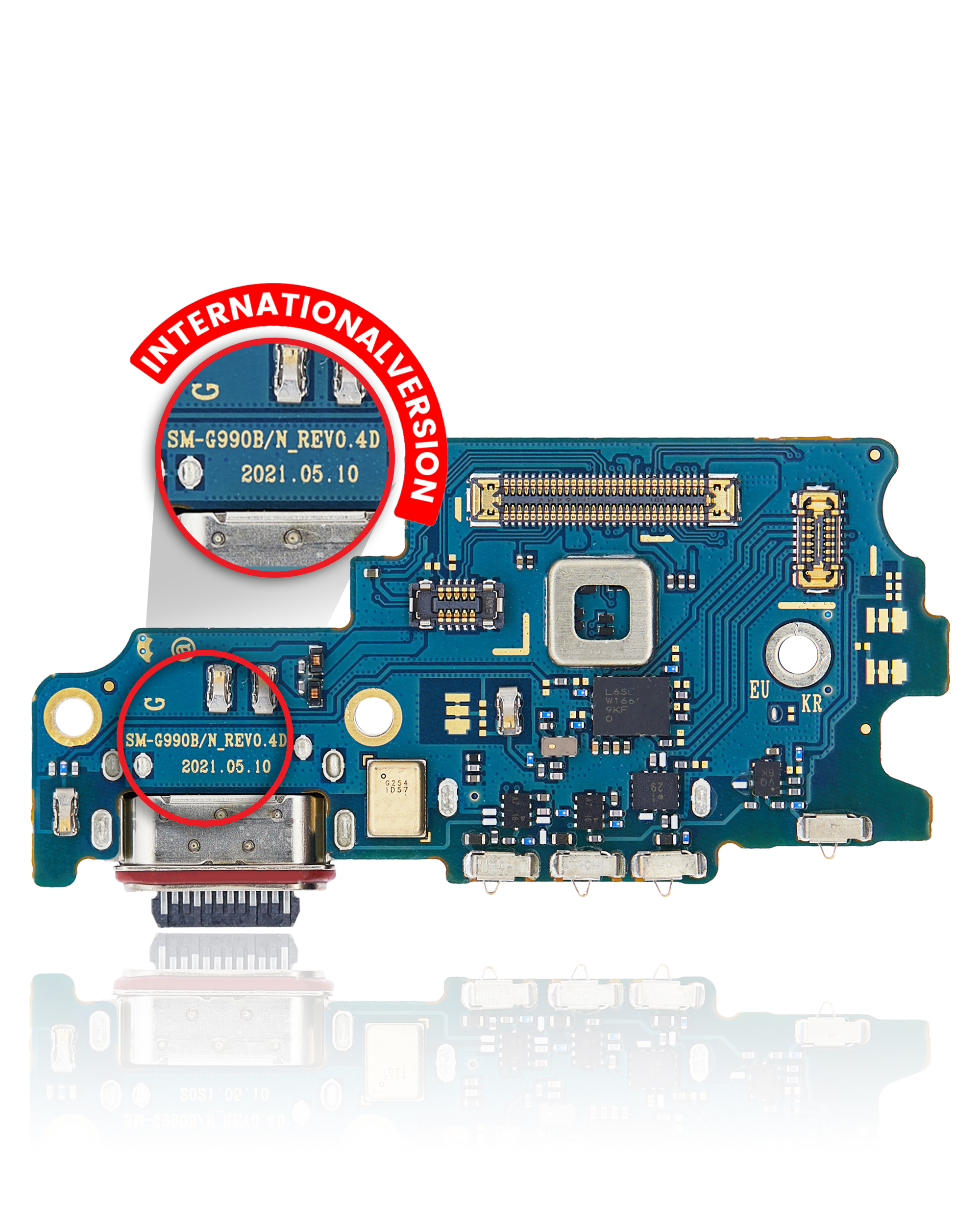 Connettore di ricarica Scheda con Sim Card Reader per Samsung Galaxy S21 FE 5G (G990B/N) (International Version) (Premium)