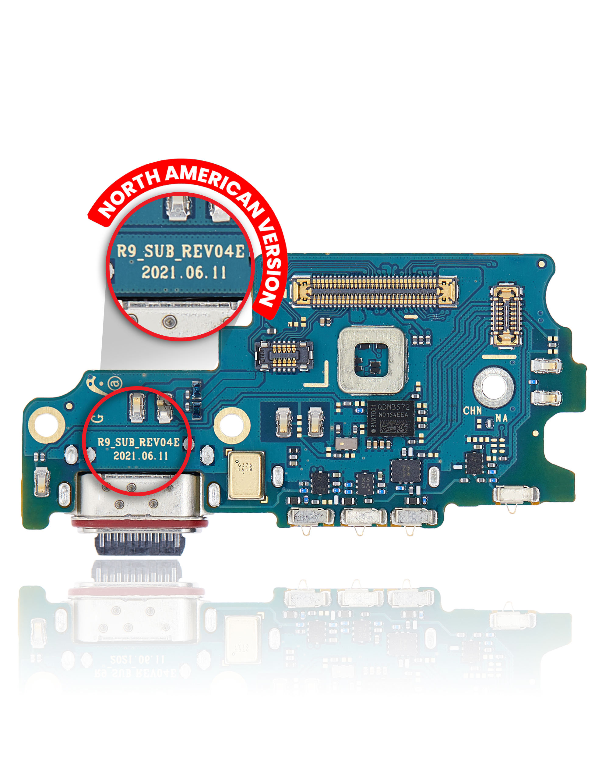 Connettore di ricarica Scheda con Sim Card Reader per Samsung Galaxy S21 FE 5G (US Version) (Premium)