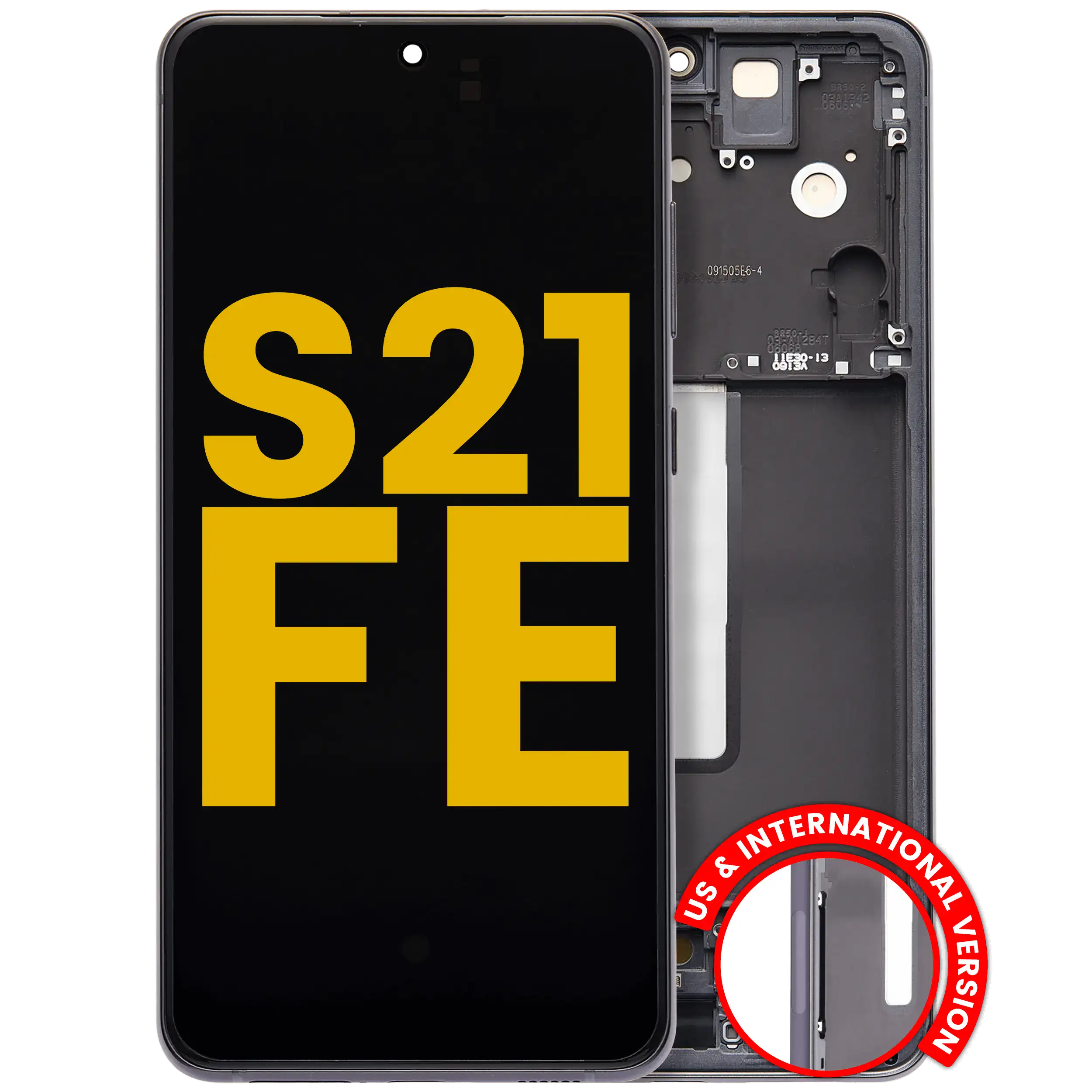 Display OLED completo con Frame per Samsung Galaxy S21 FE 5G (US e International Version) (Refurbished) (Grafite)