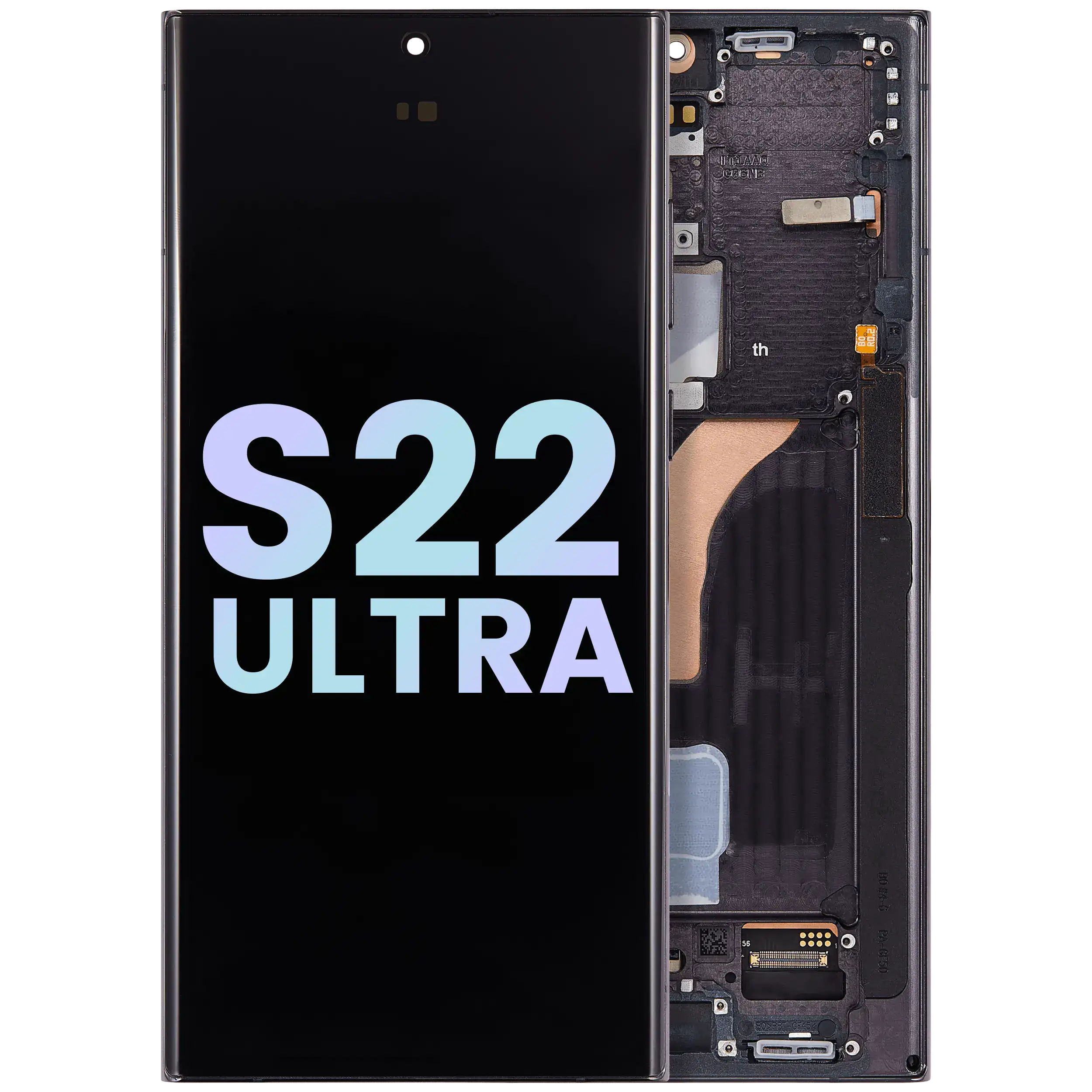 Display OLED completo con Frame per Samsung Galaxy S22 Ultra 5G (Service Pack) (Phantom Nero)