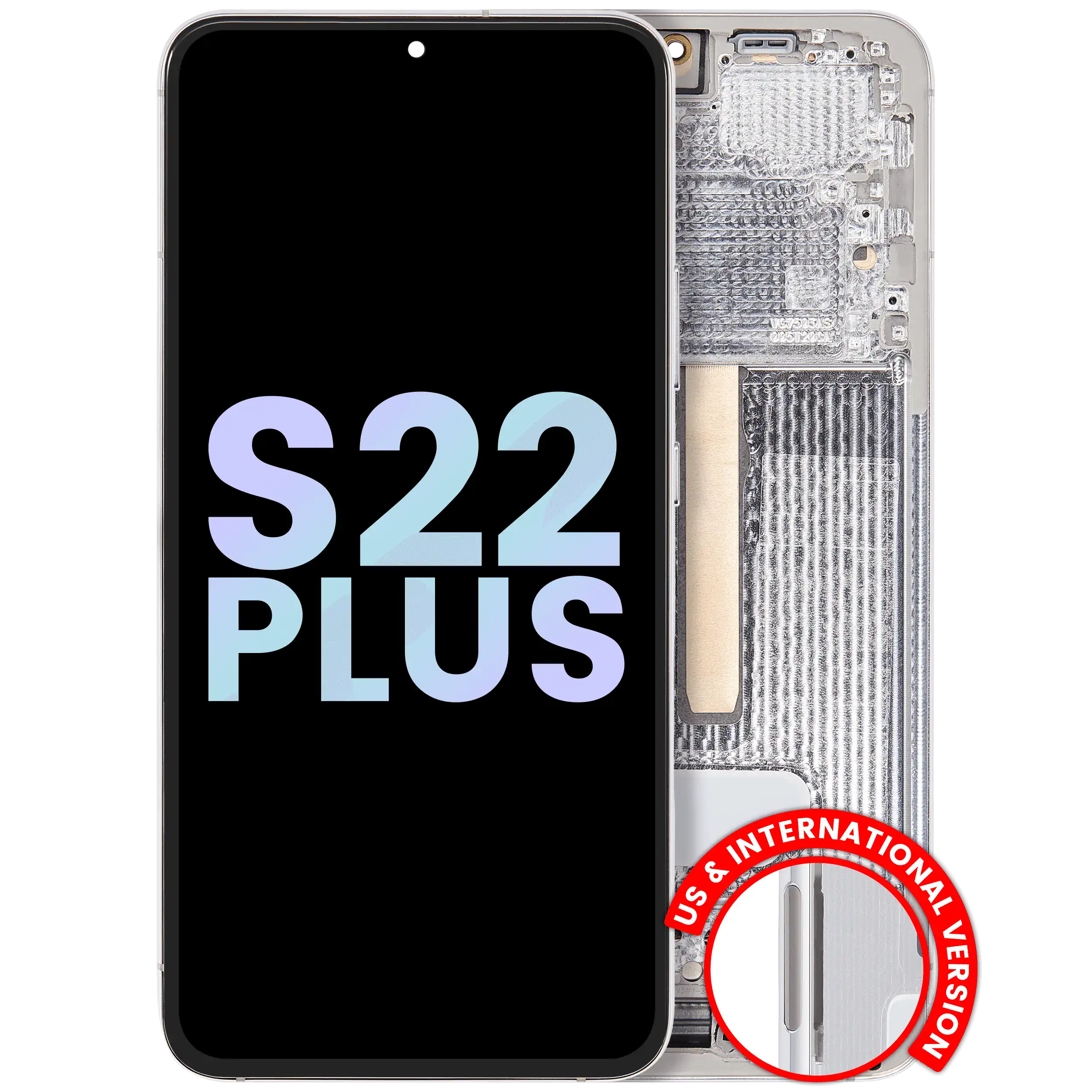 Display OLED completo con Frame per Samsung Galaxy S22 Plus 5G (Service Pack) (Bianco)