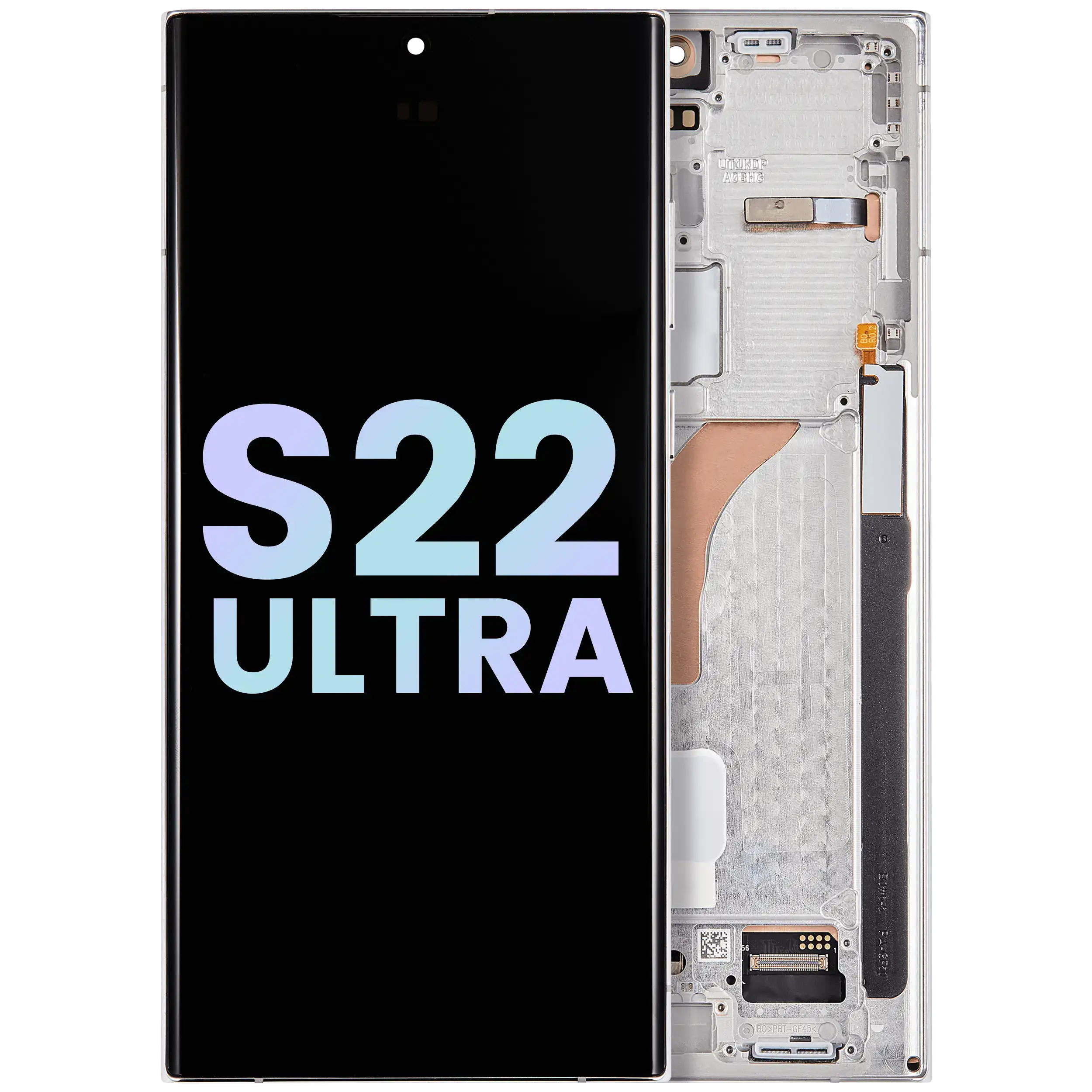 Display OLED completo con Frame per Samsung Galaxy S22 Ultra 5G (Service Pack) (Phantom Bianco)