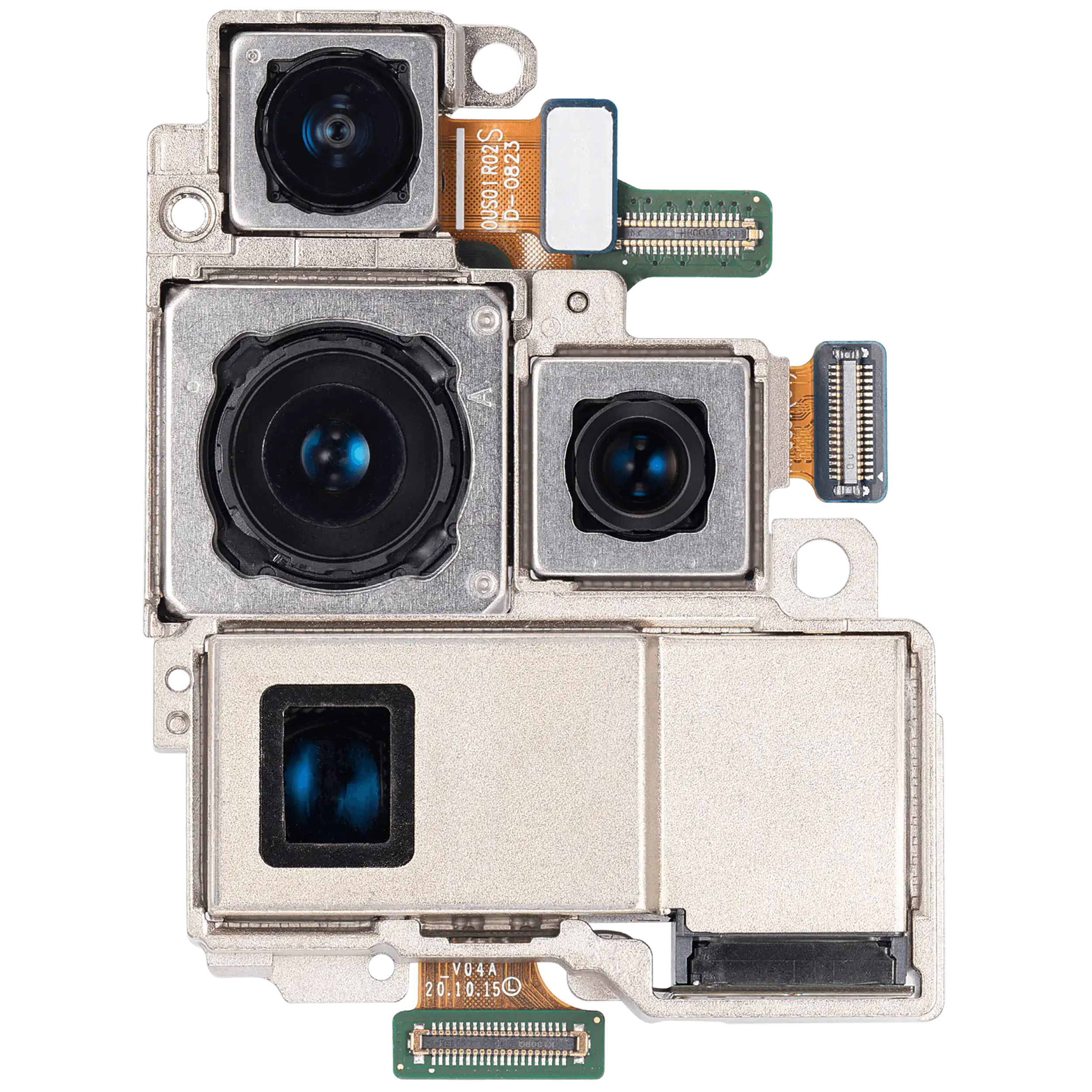 Fotocamera posteriore gruppo (Wide e Telephoto e Ultrawide e Periscope e Telephoto) per Samsung Galaxy S21 Ultra 5G (Used Service Pack Pull: Grade B)