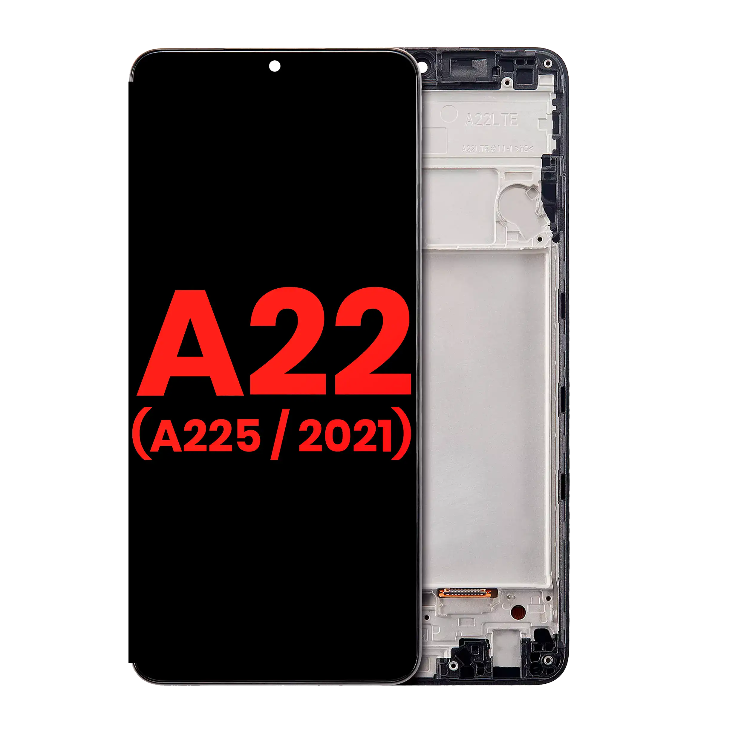 Display OLED completo con Frame per Samsung Galaxy A22 4G (A225 / 2021) (tutti i colori)