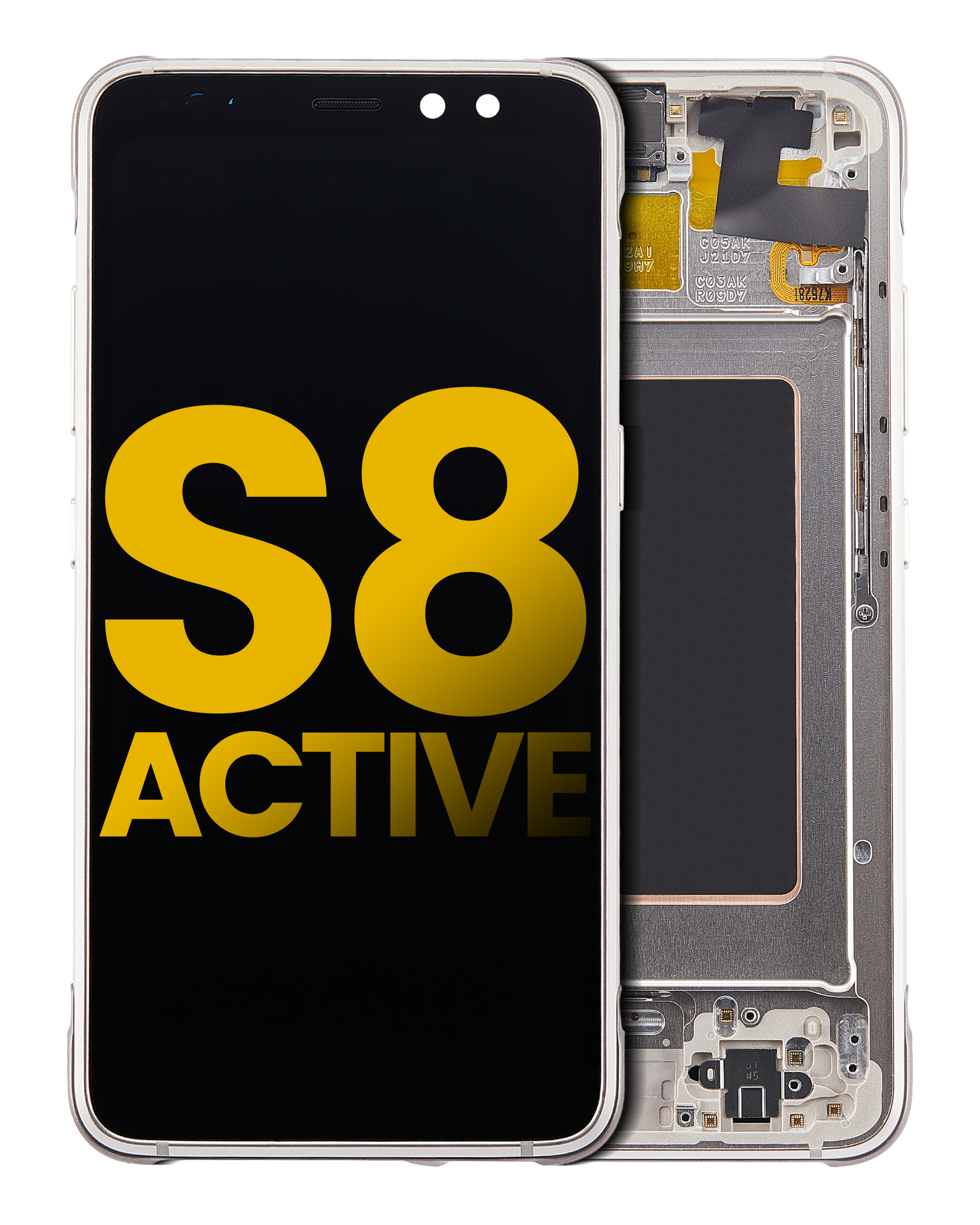Display OLED completo con Frame per Samsung Galaxy S8 Active (Refurbished) (Tungsten Oro)