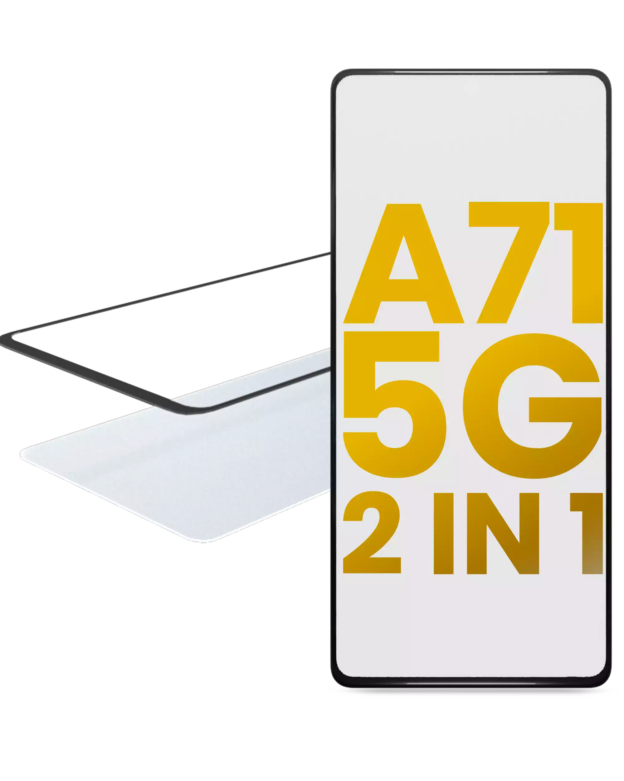 2 in 1 Vetro frontale con OCA preinstallato per Samsung Galaxy A71 5G (A716 / 2020)