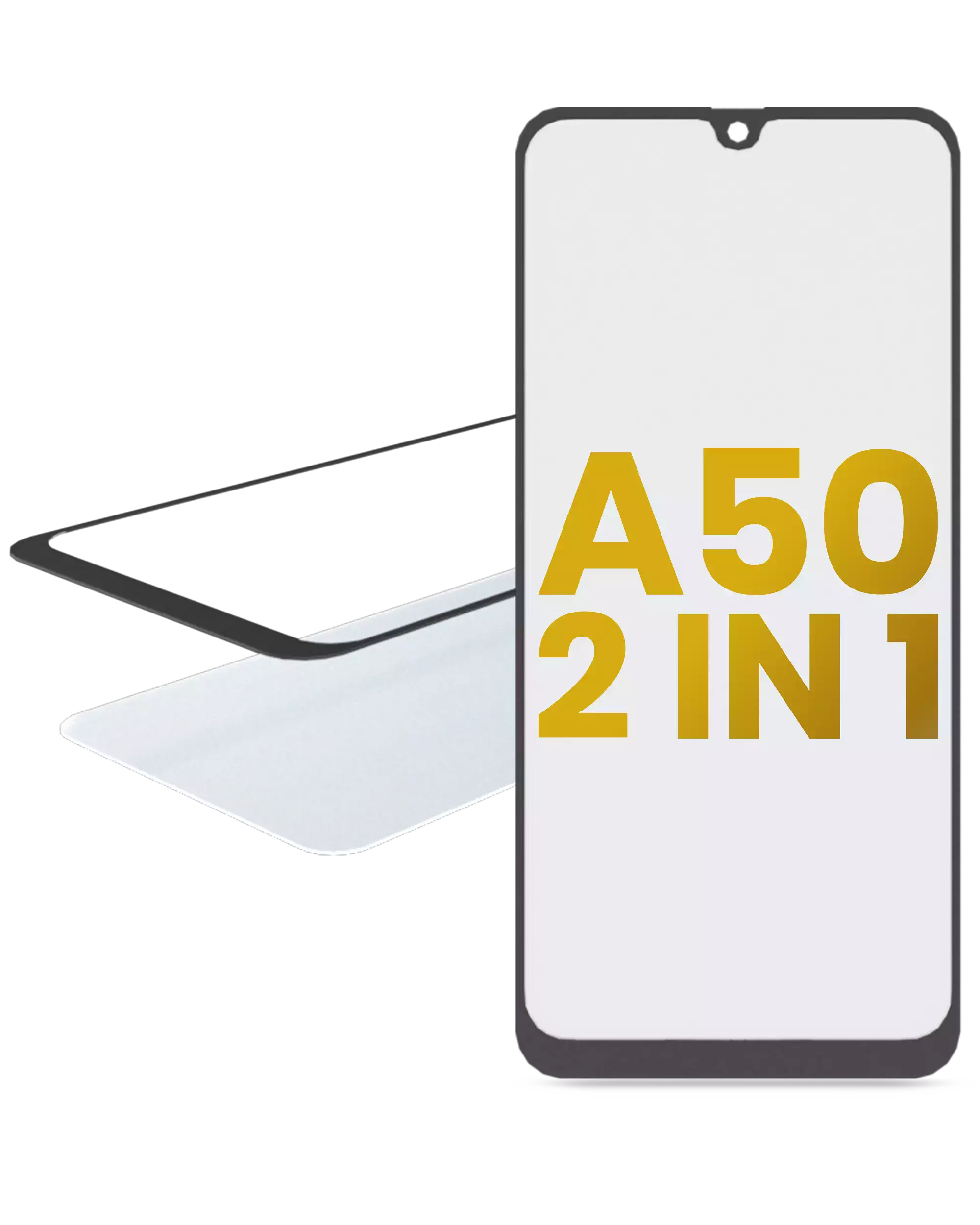2 in 1 Vetro frontale con OCA preinstallato per Samsung Galaxy A50 (A505 / 2019)