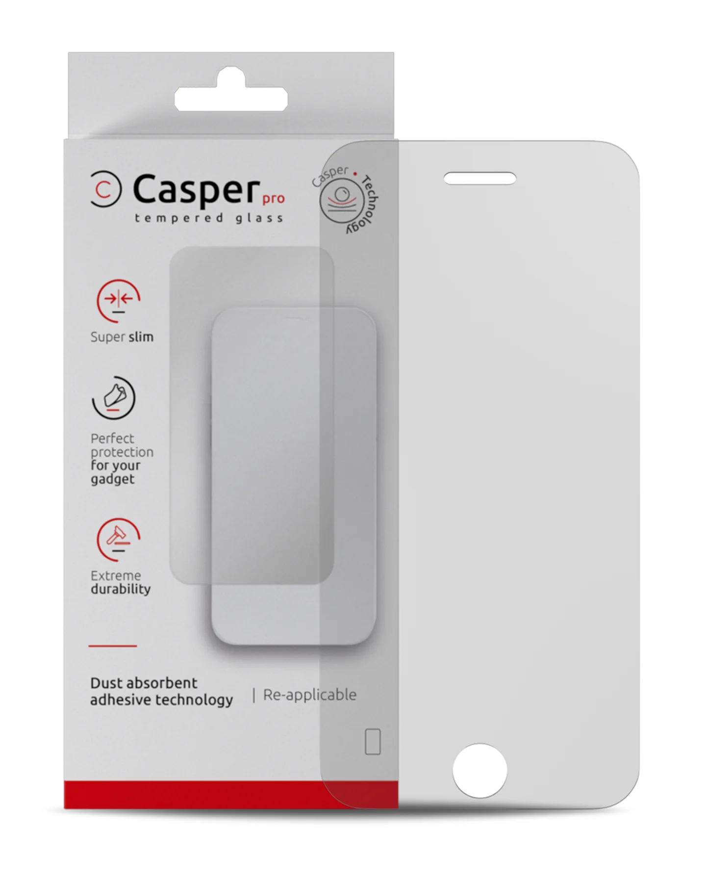 Casper Pro Vetro temperato per iPhone 6 / 6S / 7 / 8 (confezione retail) (Matte)