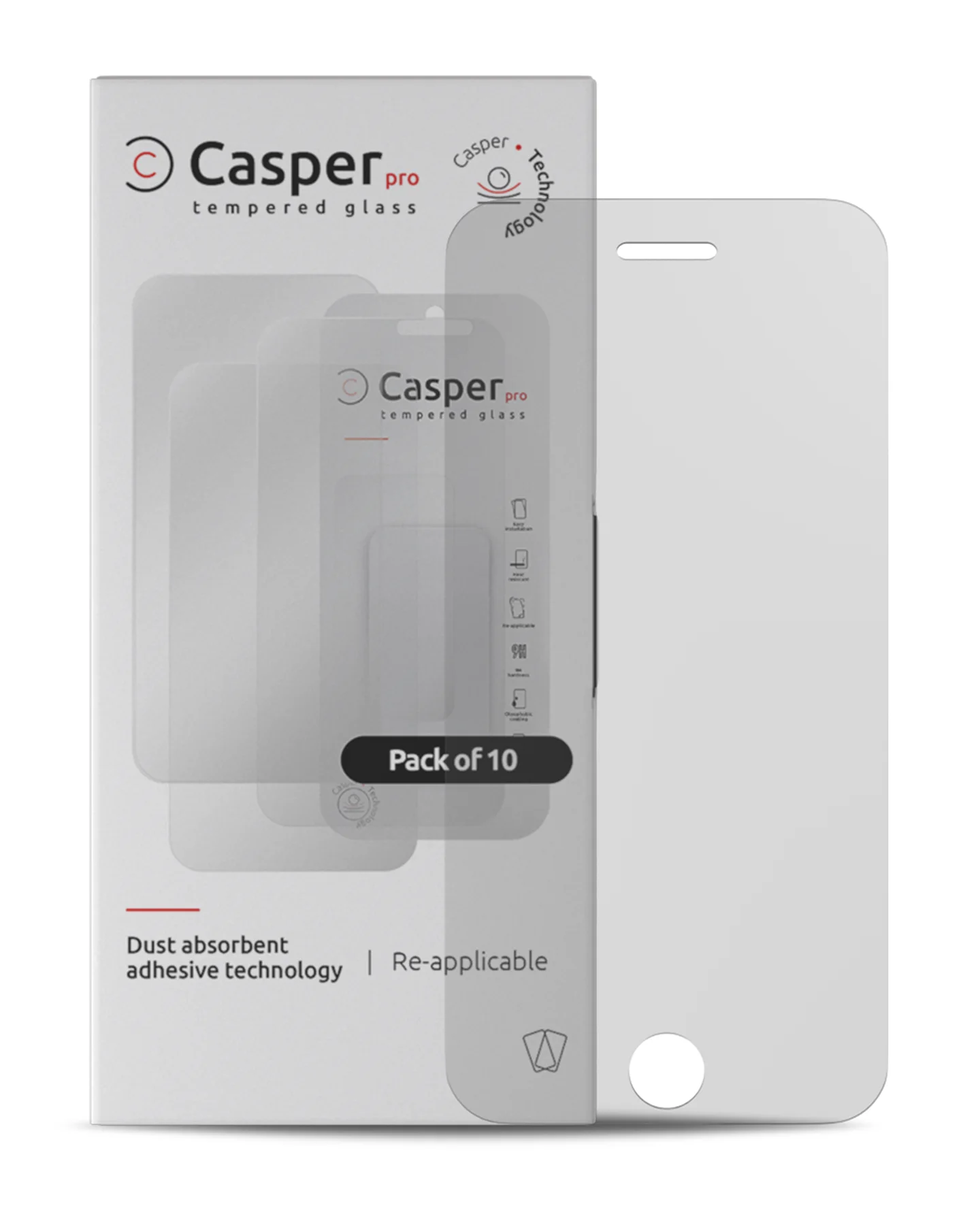 Casper Pro Vetro temperato per iPhone 6 Plus / 6S Plus (10 pezzi) (Matte)