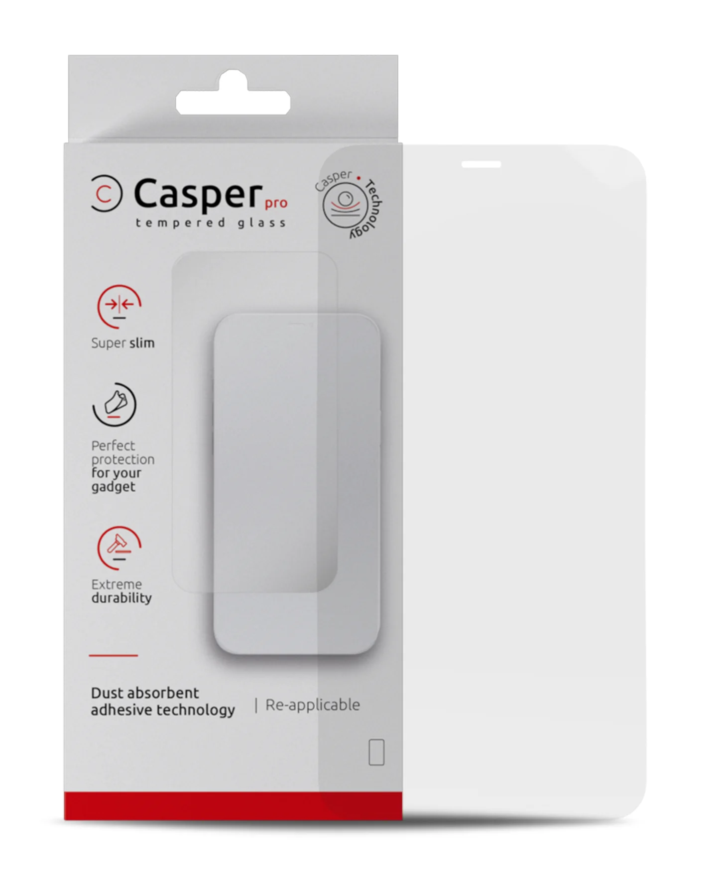 Casper Pro Vetro temperato per iPhone X / XS / 11 Pro (confezione retail) (Trasparente)