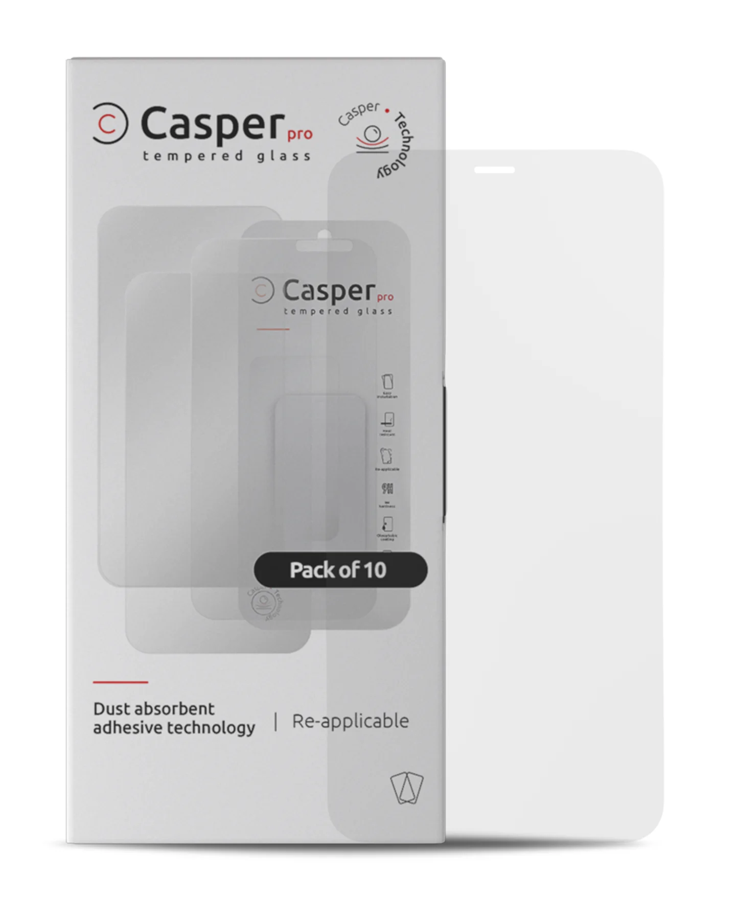 Casper Pro Vetro temperato per iPhone XS Max / 11 Pro Max (10 pezzi) (Matte)