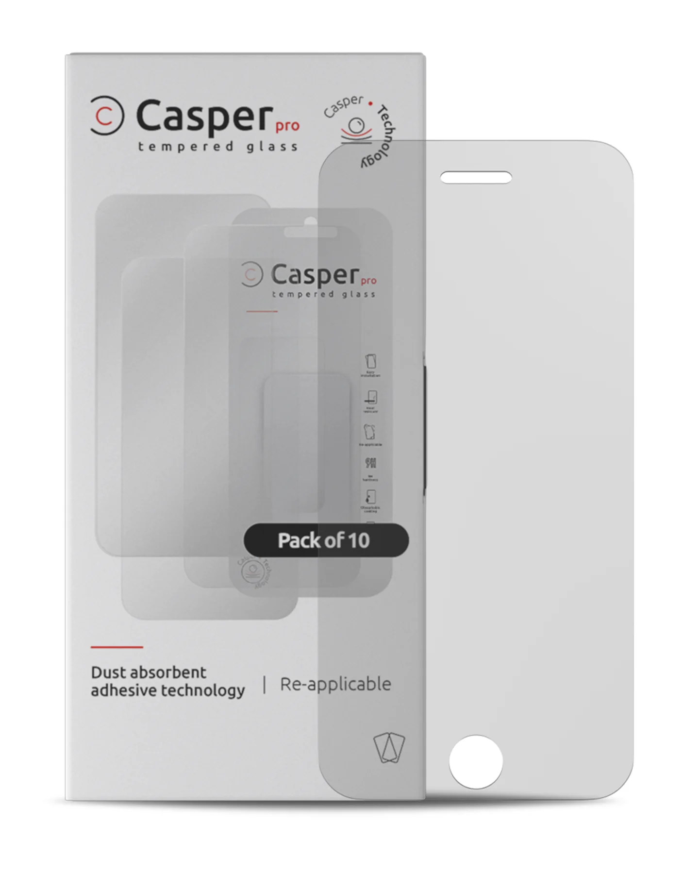 Casper Pro Vetro temperato per iPhone 8 Plus / 7 Plus (10 pezzi) (Matte)