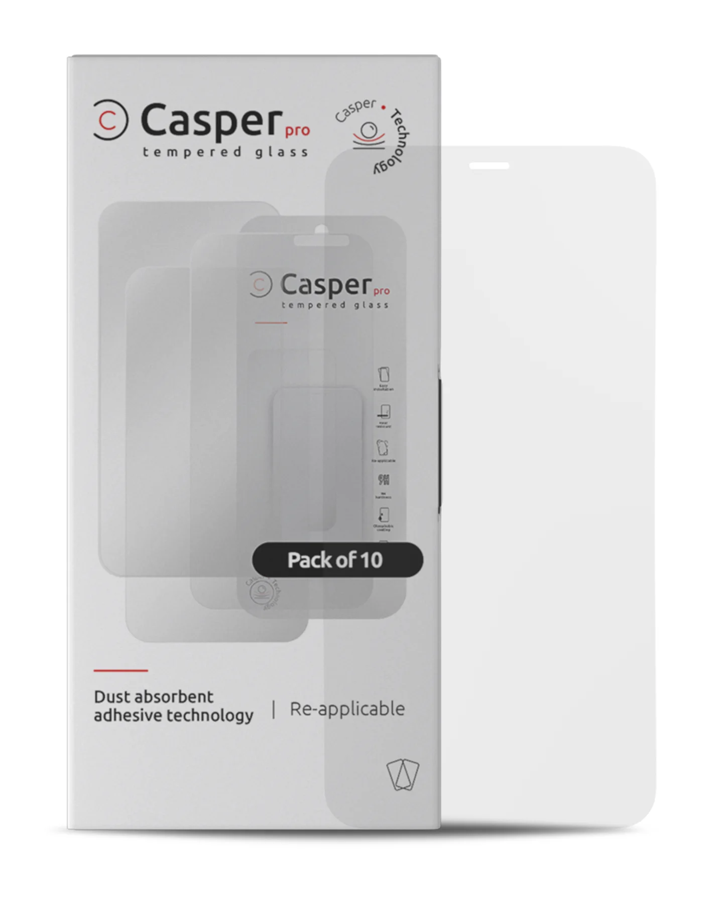 Casper Pro Vetro temperato per iPhone 12 Pro Max (10 pezzi) (Matte)