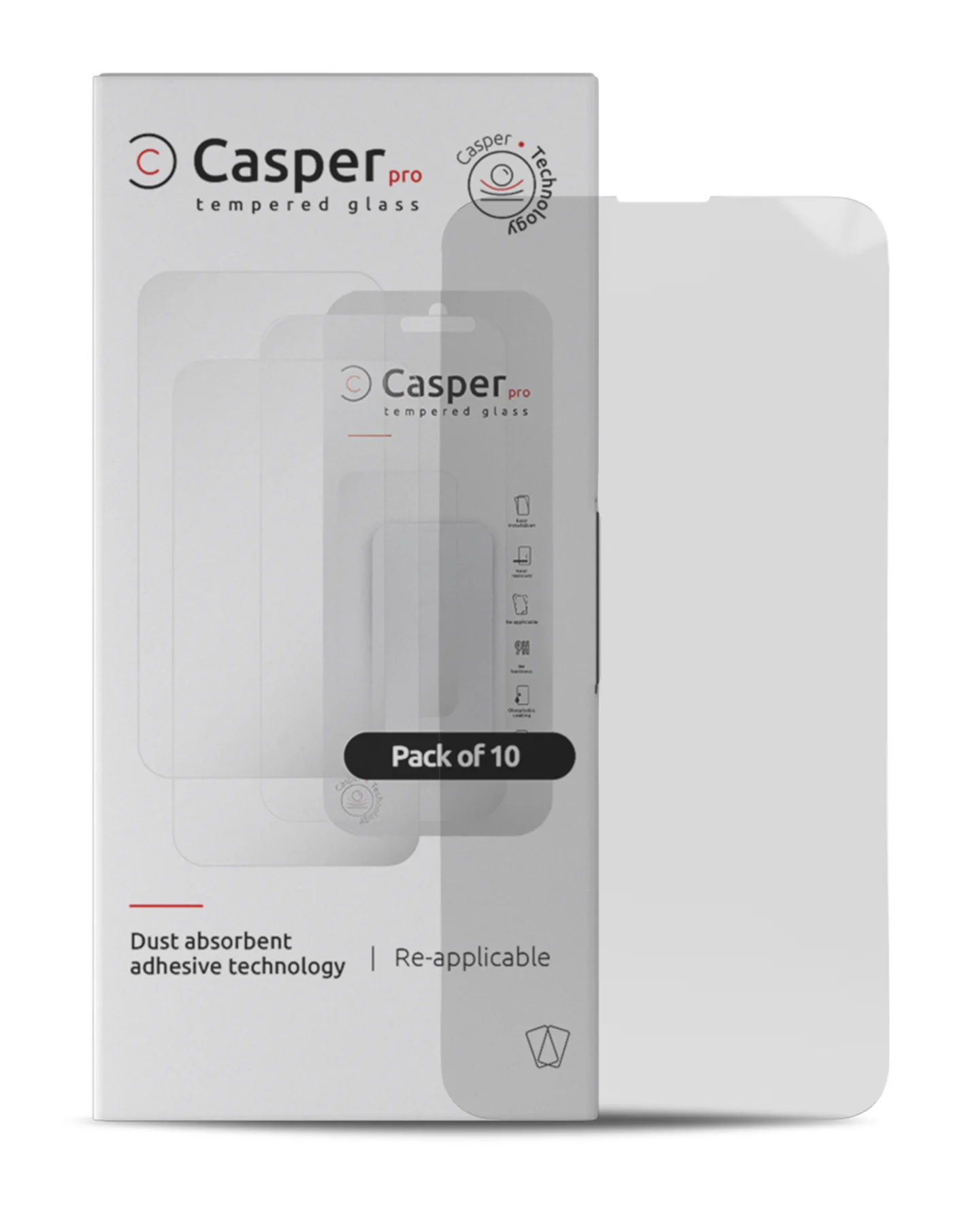 Casper Pro Vetro temperato per iPhone 13 Mini (10 pezzi) (Trasparente)