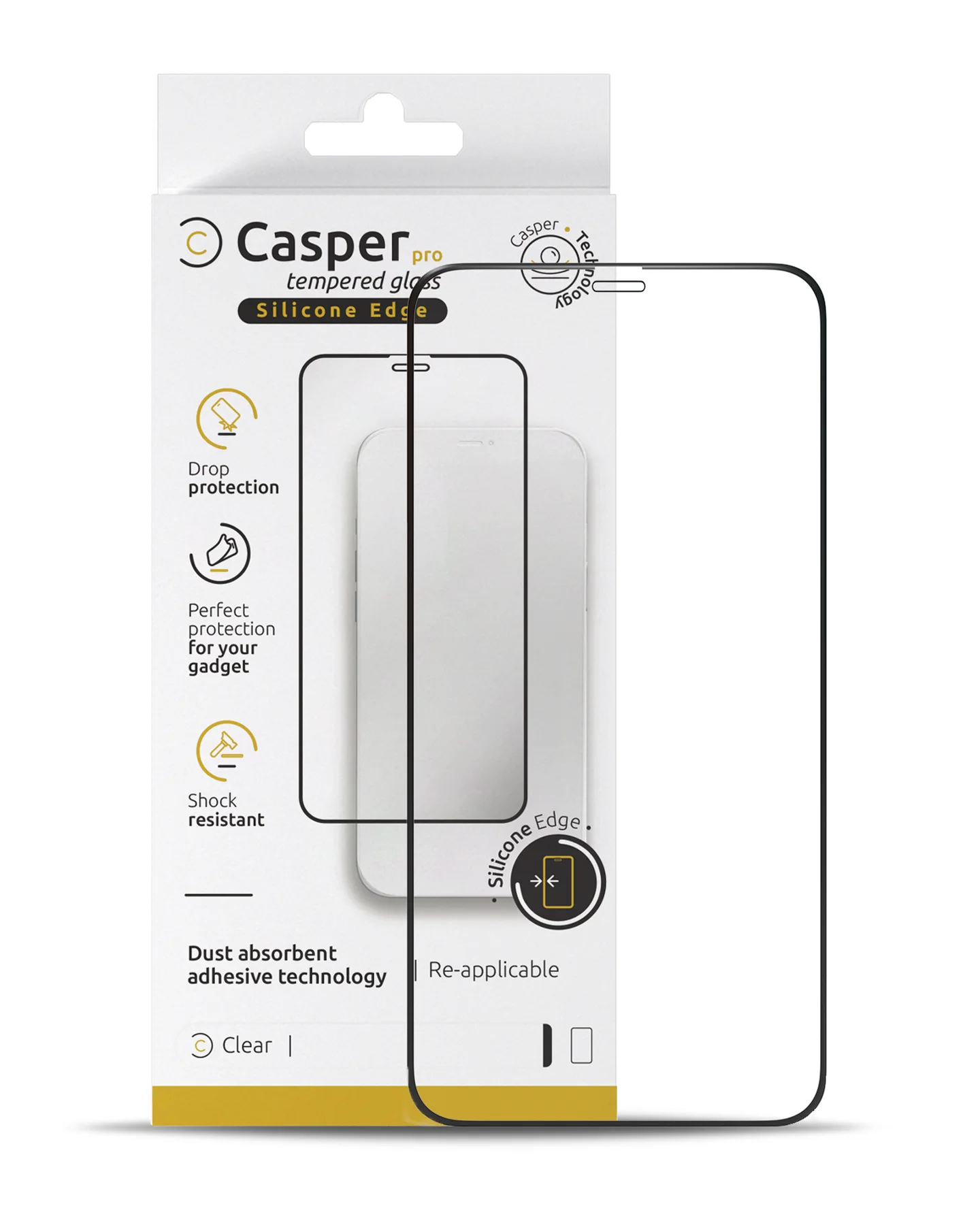 Casper Pro Silicone Vetro temperato per iPhone 13 Pro Max / 14 Plus (confezione retail) (Trasparente)