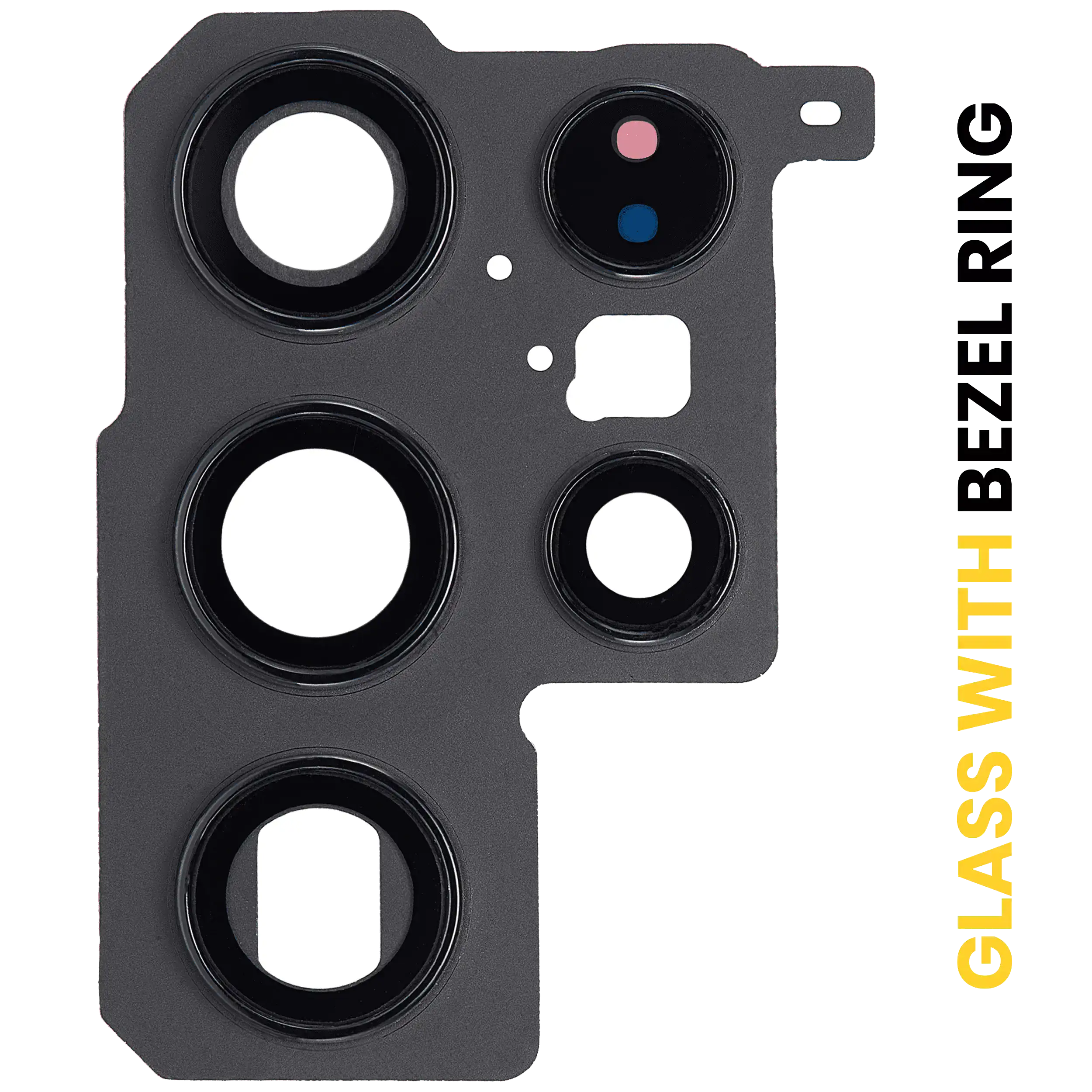 Lente fotocamera posteriore con Cornice Ring per Samsung Galaxy S22 Ultra (Phantom Nero)