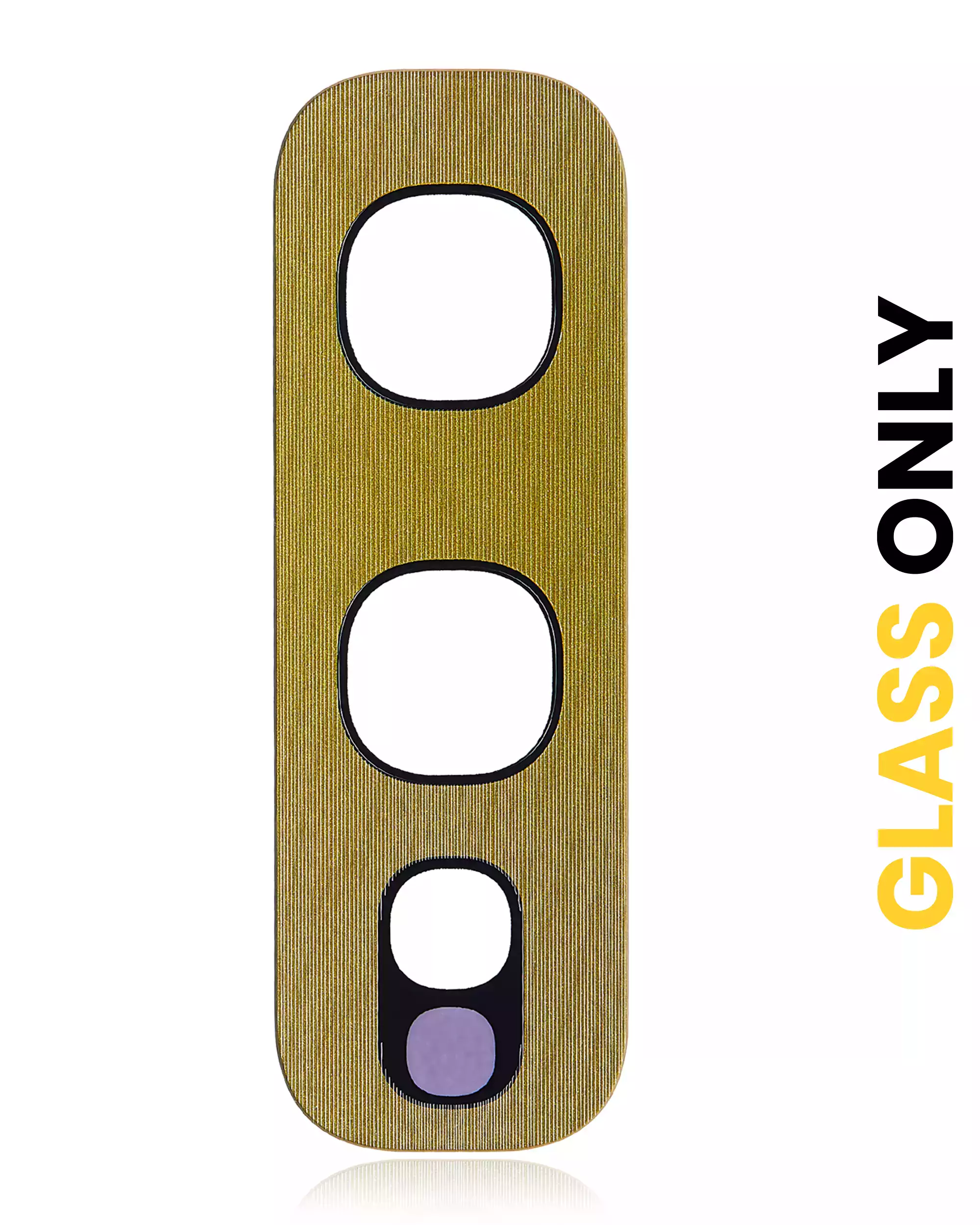 Lente fotocamera posteriore (solo vetro) con adesivo per Samsung Galaxy S10E (Giallo)