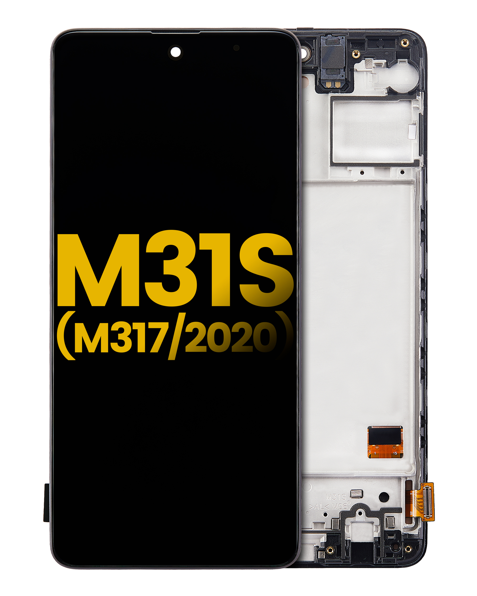Display OLED completo con Frame per Samsung Galaxy M31S (M317 / 2020) (Refurbished) (tutti i colori)