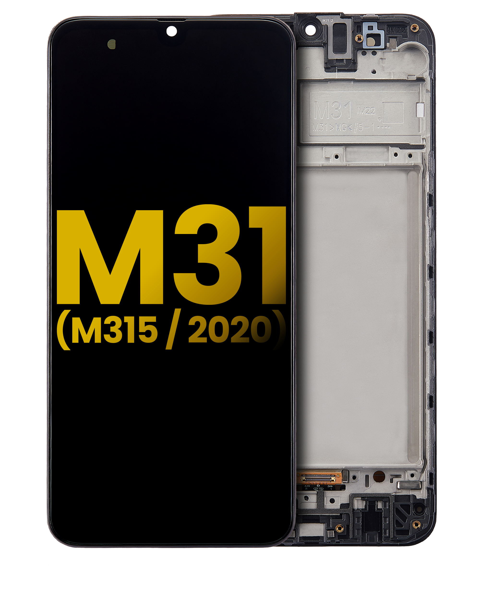 Display OLED completo con Frame per Samsung Galaxy M31 (M315 / 2020) (Refurbished) (tutti i colori)