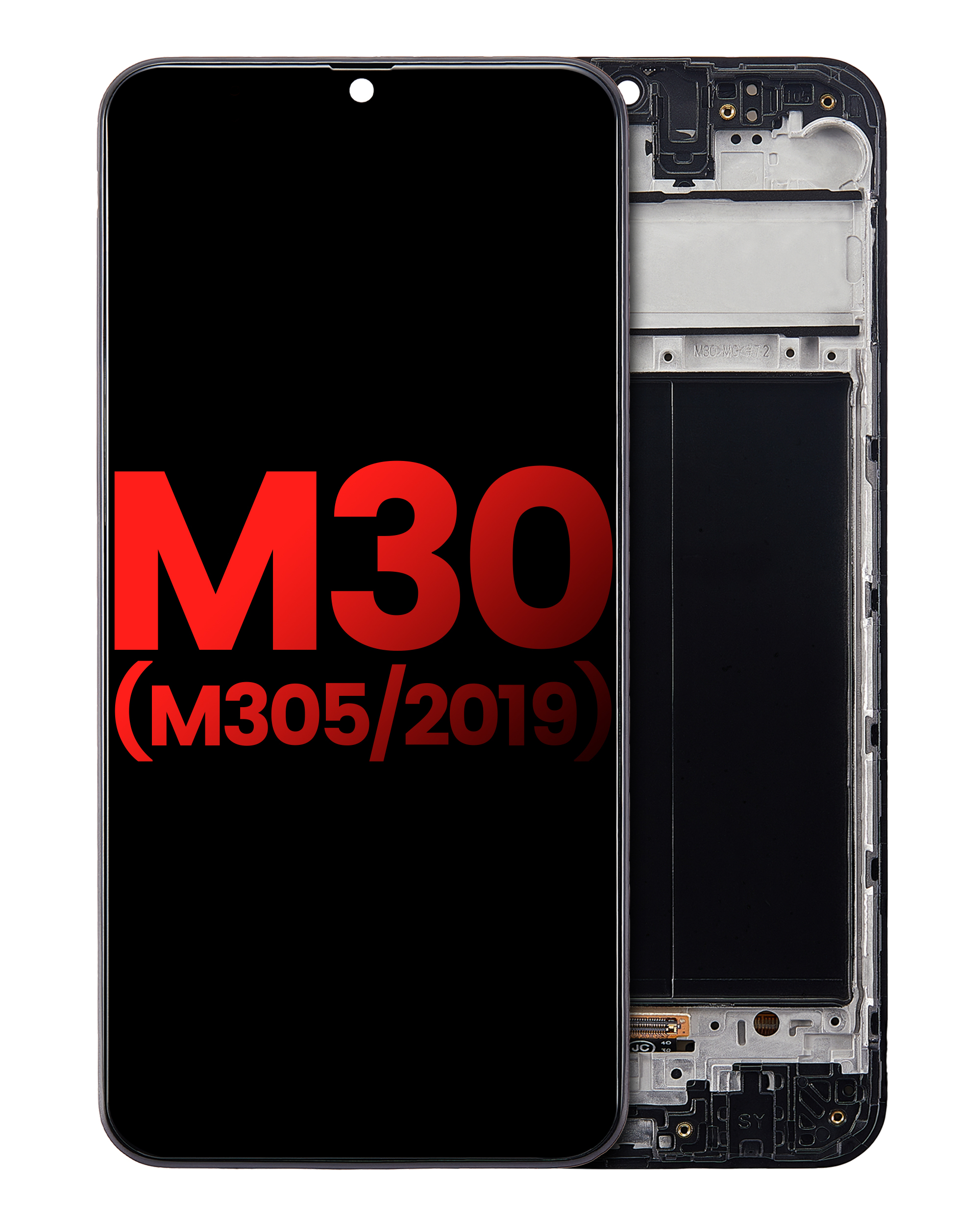 Display OLED completo con Frame per Samsung Galaxy M30 (M305 / 2019) (tutti i colori)
