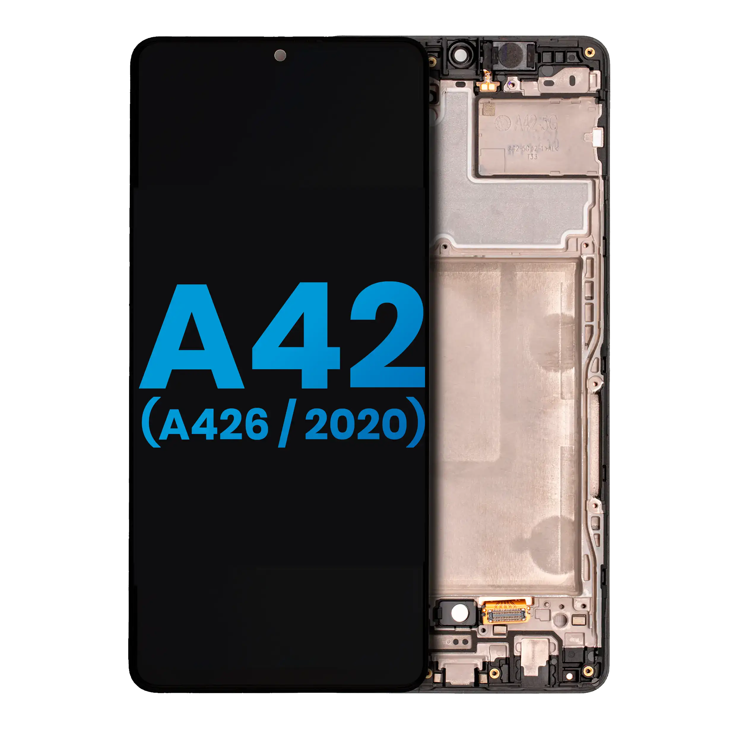 Display LCD completo con Frame (senza Finger Print Sensore) per Samsung Galaxy A42 5G (A426 / 2020) (Aftermarket: Incell) (tutti i colori)