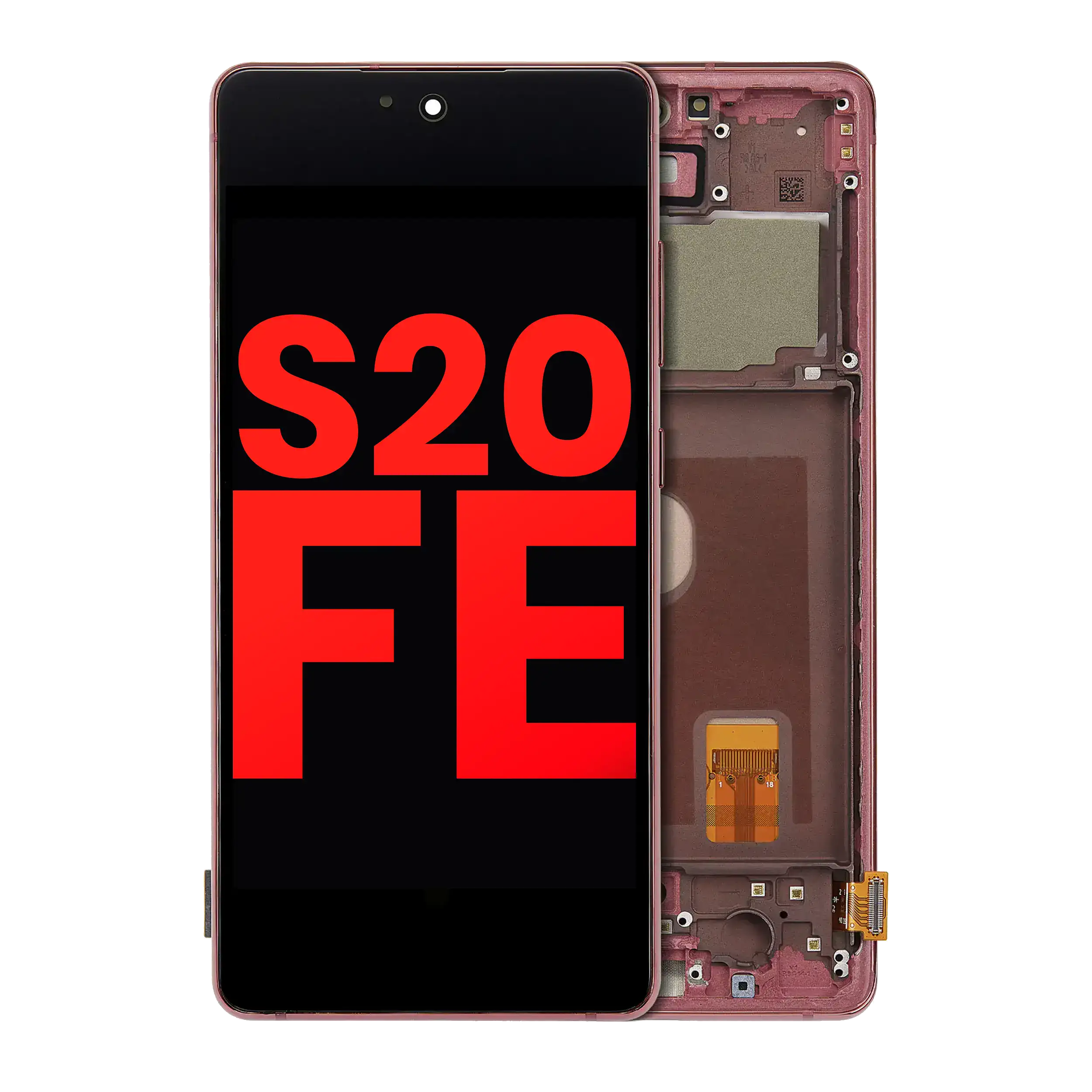 Display OLED completo con Frame per Samsung Galaxy S20 FE 4G / 5G (Cloud Rosso)