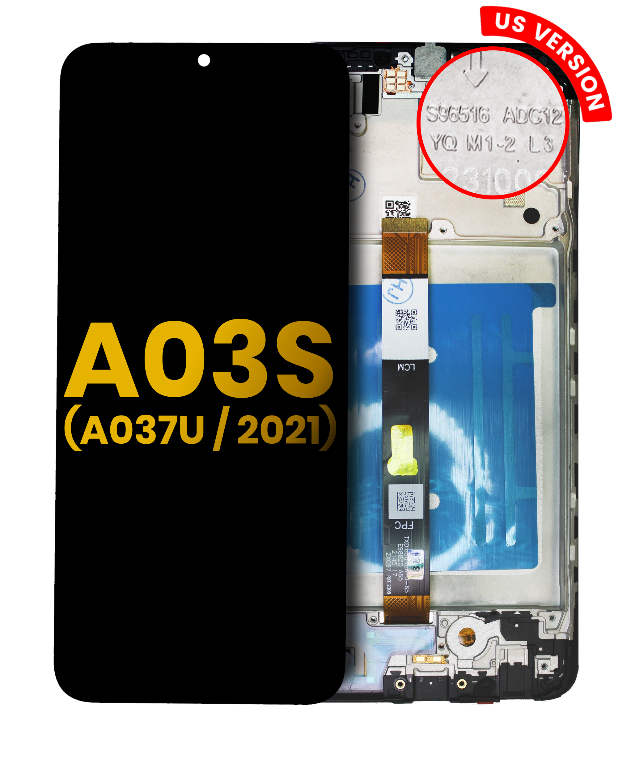 Display LCD completo con Frame per Samsung Galaxy A03s (A037U / 2021) (US Version) (Refurbished) (tutti i colori)