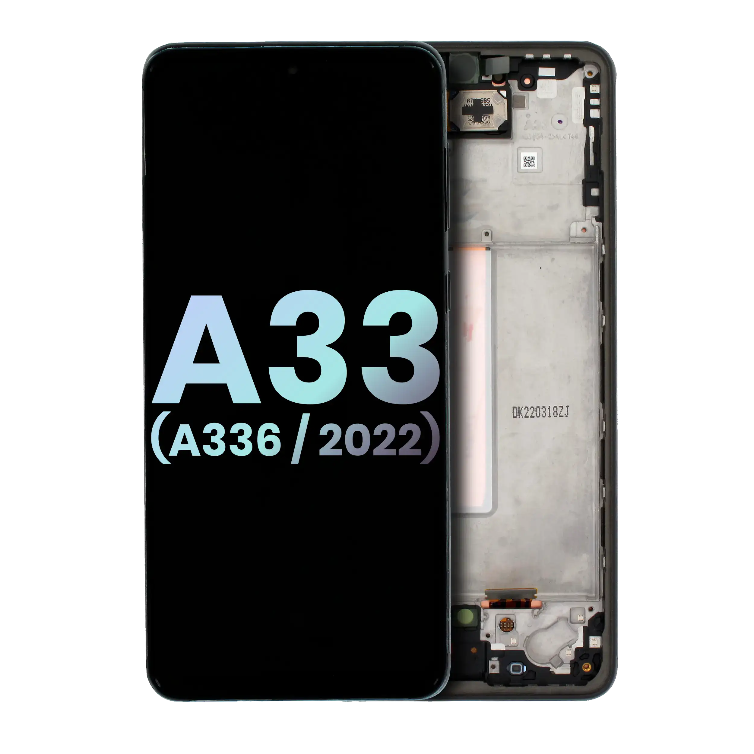 Display OLED completo con Frame per Samsung Galaxy A33 5G (A336 / 2022) (Service Pack) (Nero)