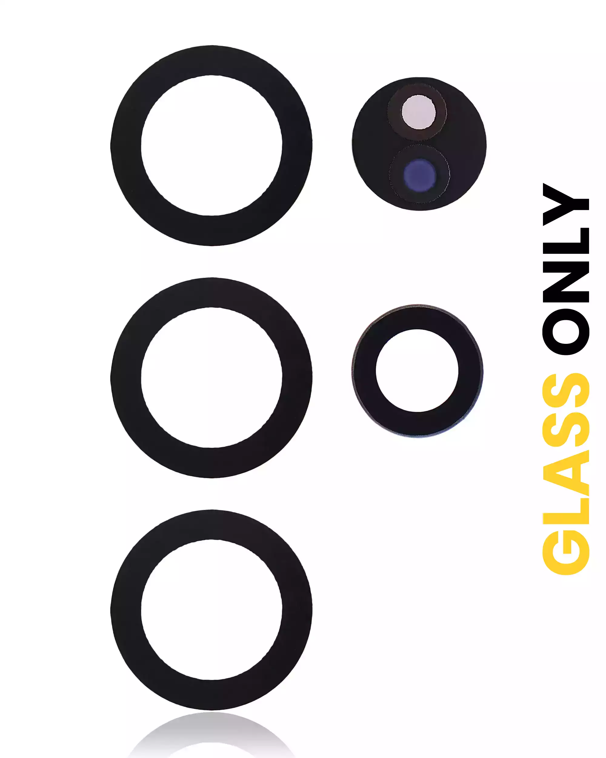 Lente fotocamera posteriore (solo vetro) con adesivo per Samsung Galaxy S22 Ultra 5G (10 pezzi)