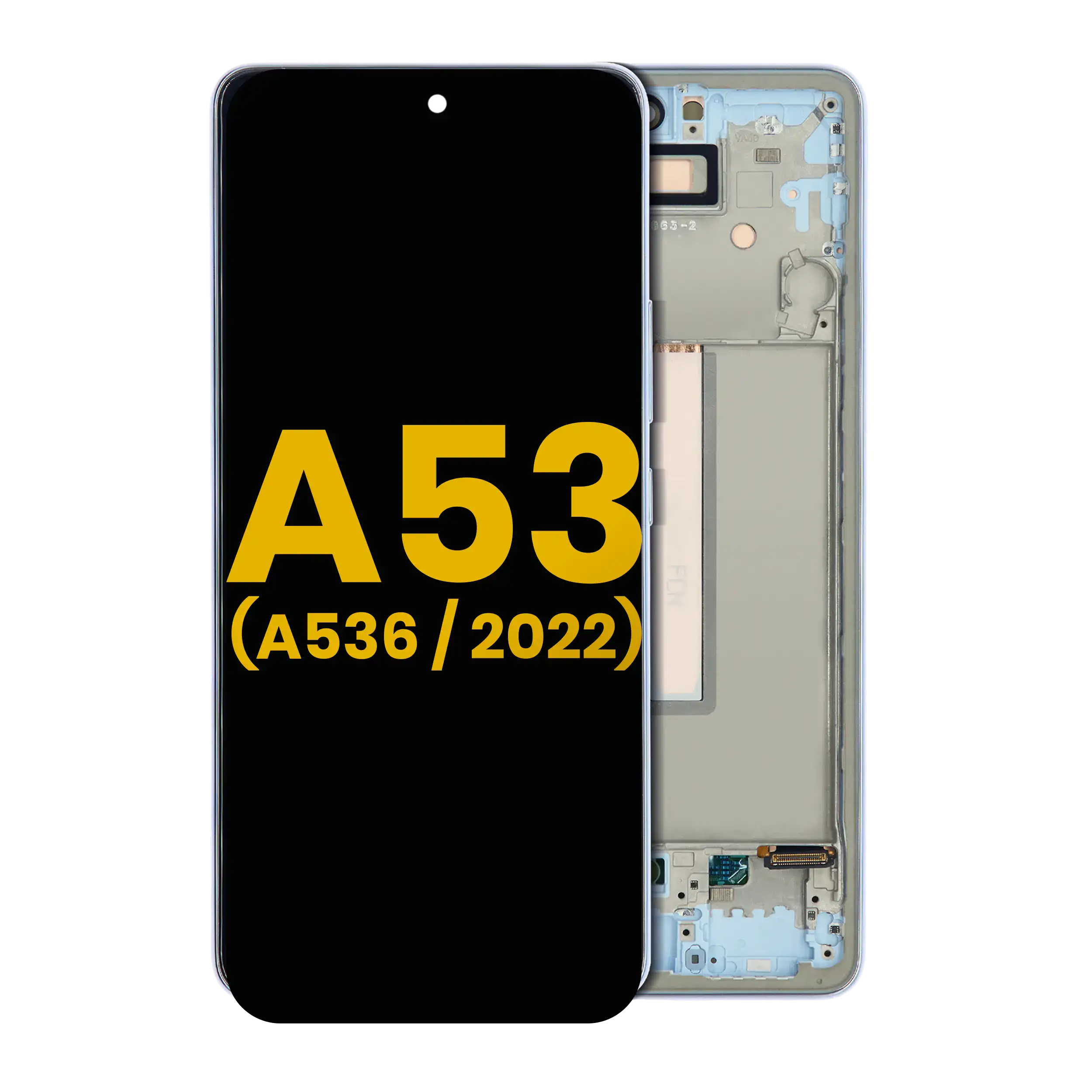 Display OLED completo con Frame per Samsung Galaxy A53 5G (A536 / 2022) (Refurbished) (Blu)