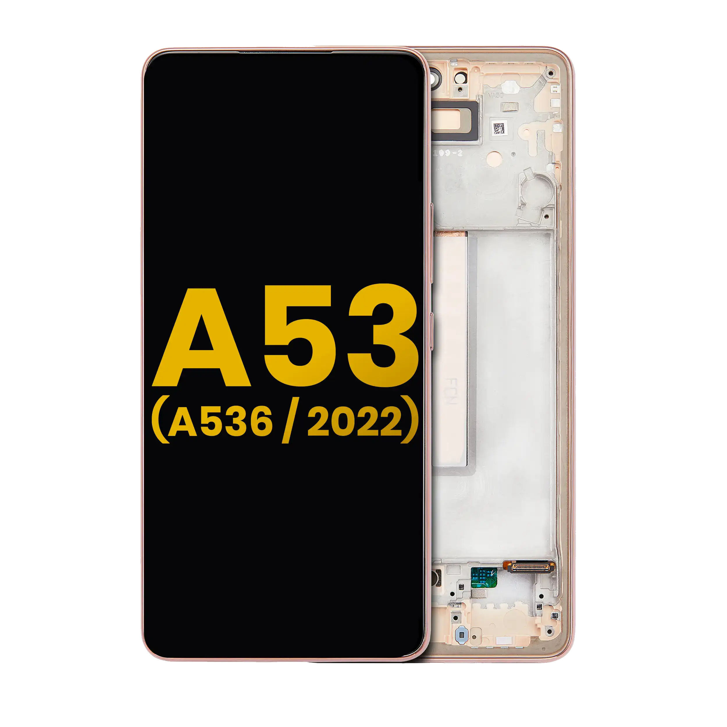 Display OLED completo con Frame per Samsung Galaxy A53 5G ( A536 / 2022) (Refurbished) (Peach)
