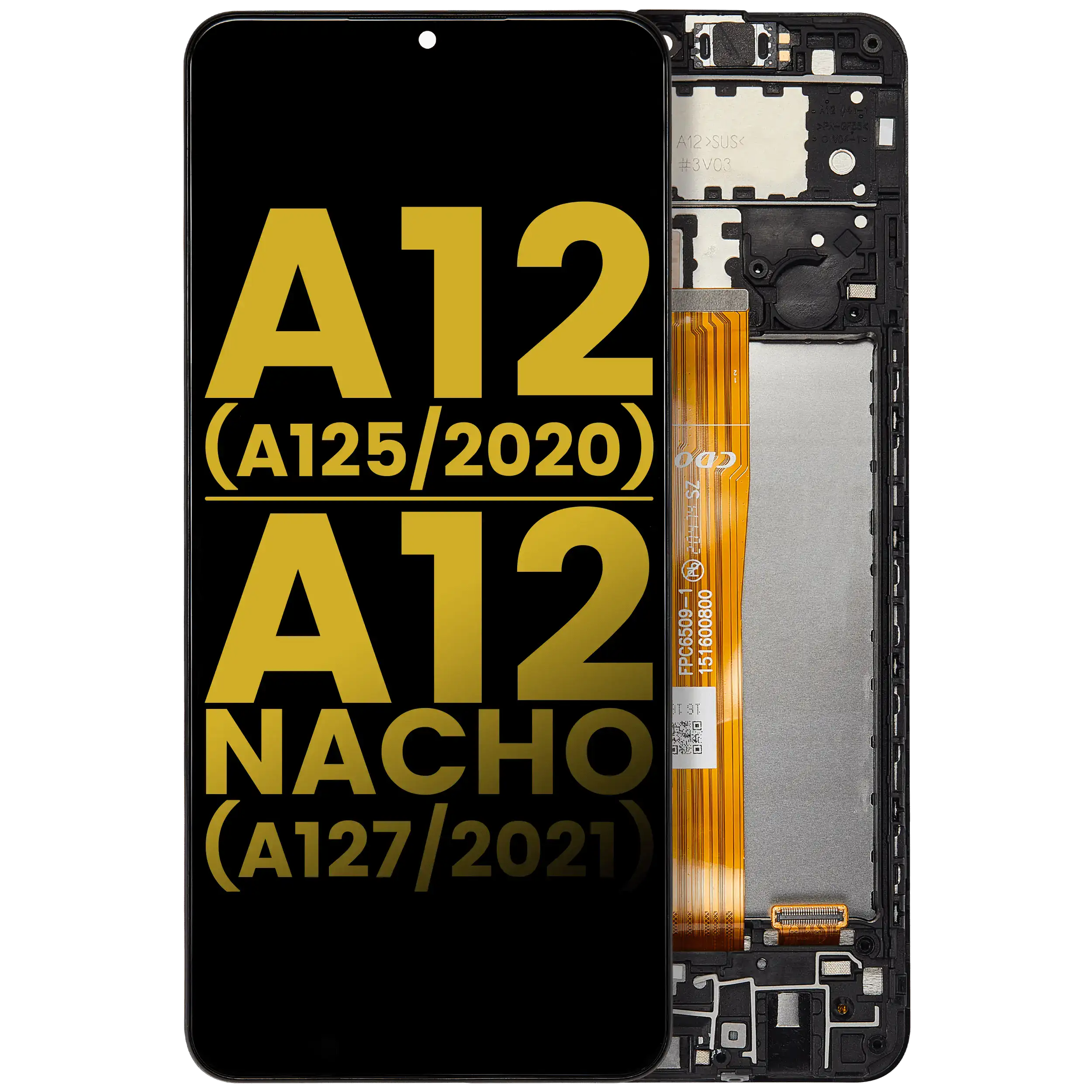 Display LCD completo con Frame per Samsung Galaxy A12 (A125 / 2020) / A12 Nacho (A127 / 2021) (Refurbished) (tutti i colori)
