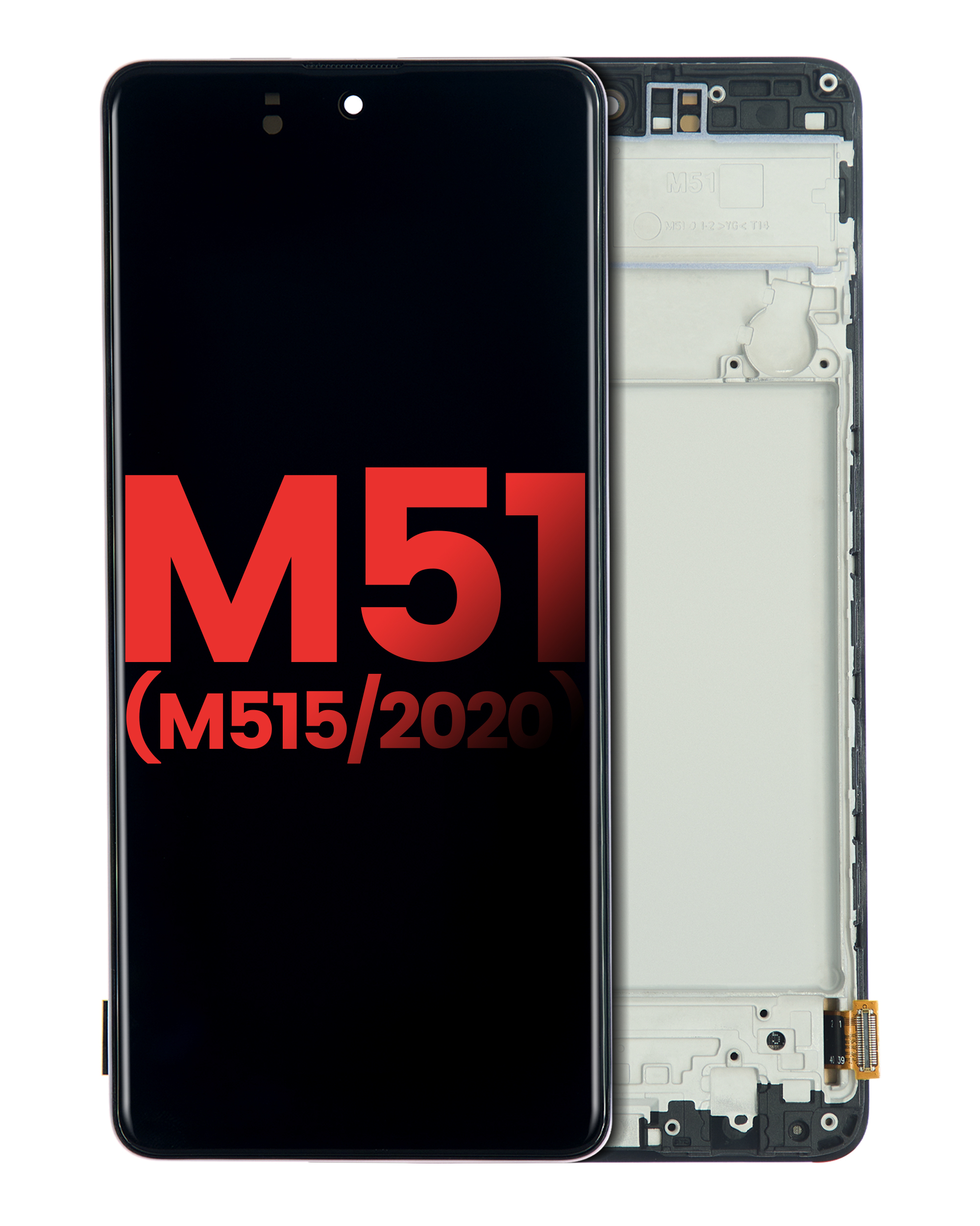 Display OLED completo con Frame per Samsung Galaxy M51 (M515 / 2020) (Celestial Nero)