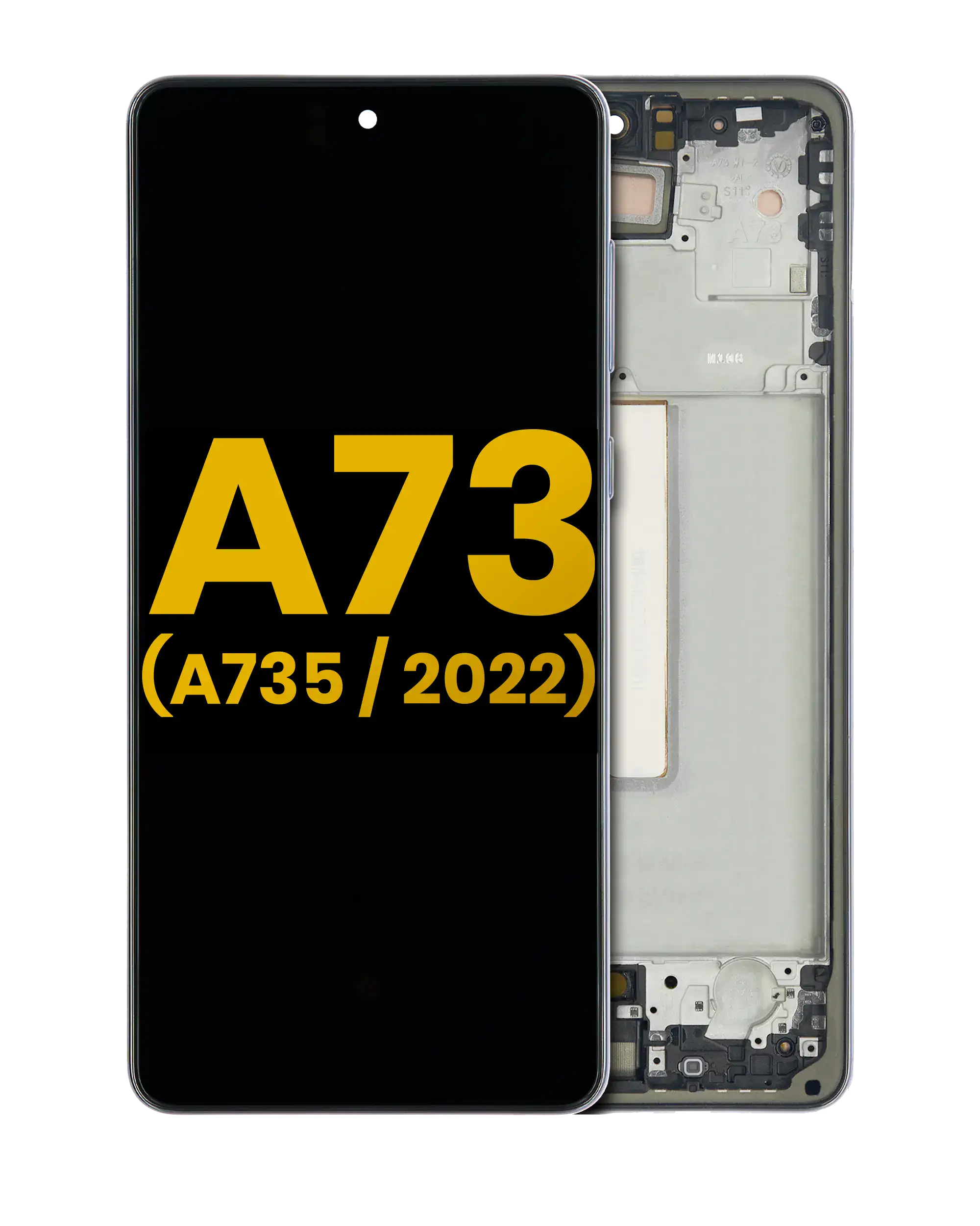 Display OLED completo con Frame per Samsung Galaxy A73 (A735 / 2022) (Refurbished) (Grigio)