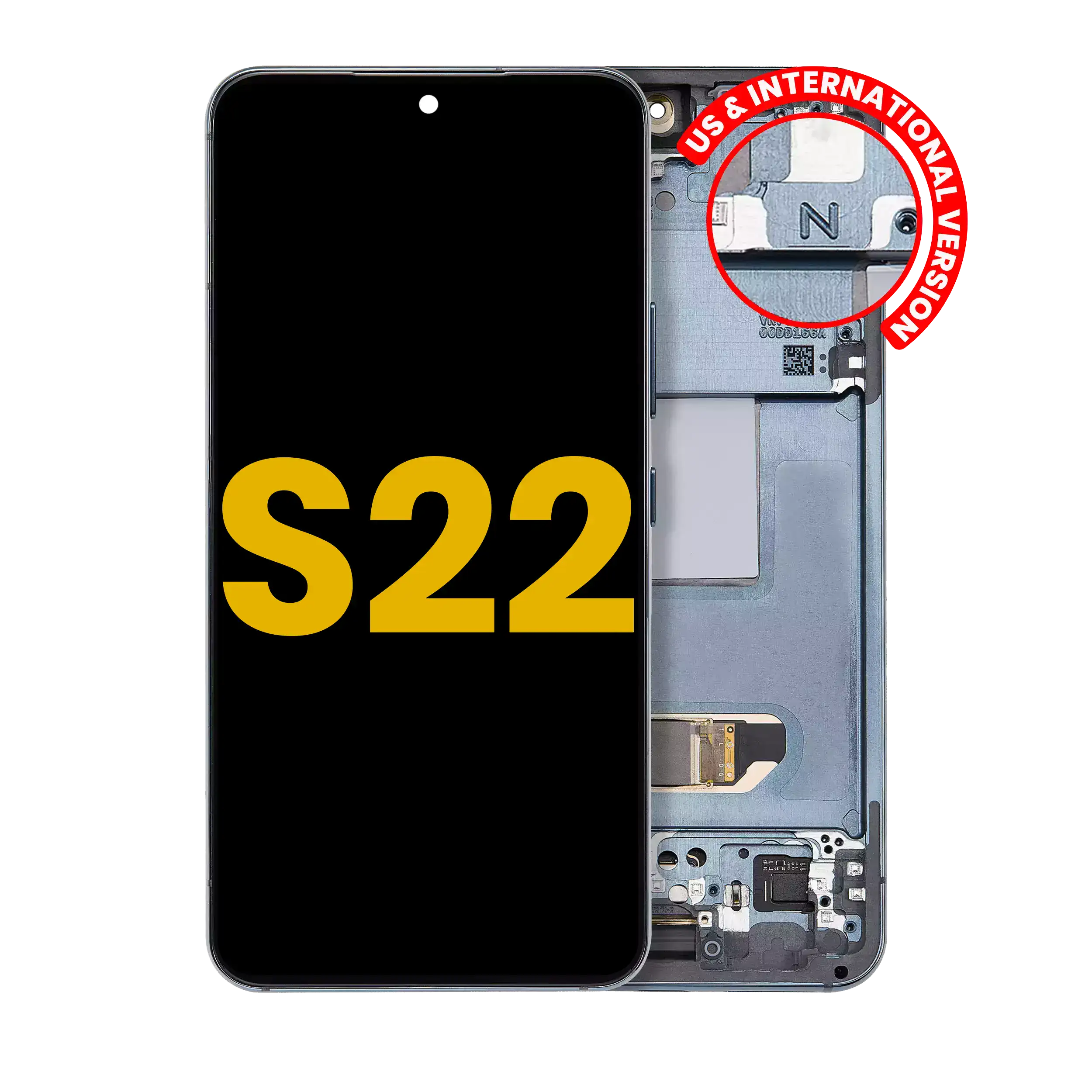 Display OLED completo con Frame per Samsung Galaxy S22 5G (US e International Version) (Refurbished) (Verde)