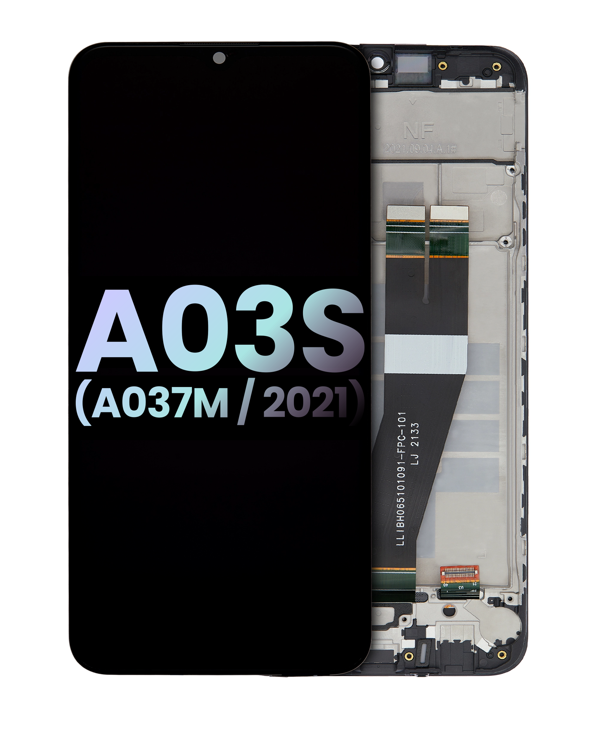 Display LCD completo con Frame per Samsung Galaxy A03s (A037M / 2021) (Single Sim) (Type C Frame) (Service Pack) (tutti i colori)