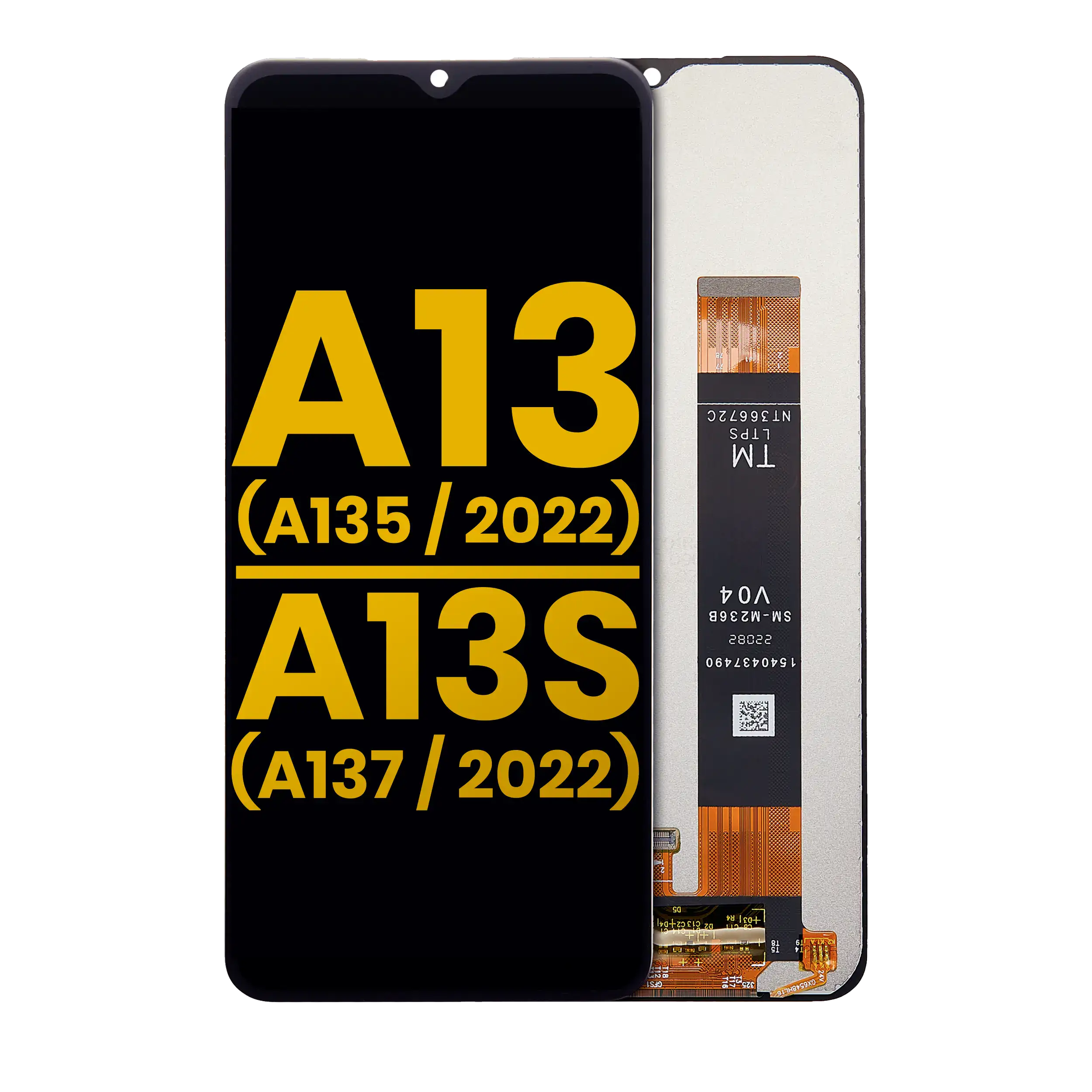 Display LCD completo senza Frame per Samsung Galaxy A13 4G (A135 / 2022) / A13s (A137 / 2022) (Refurbished) (tutti i colori)