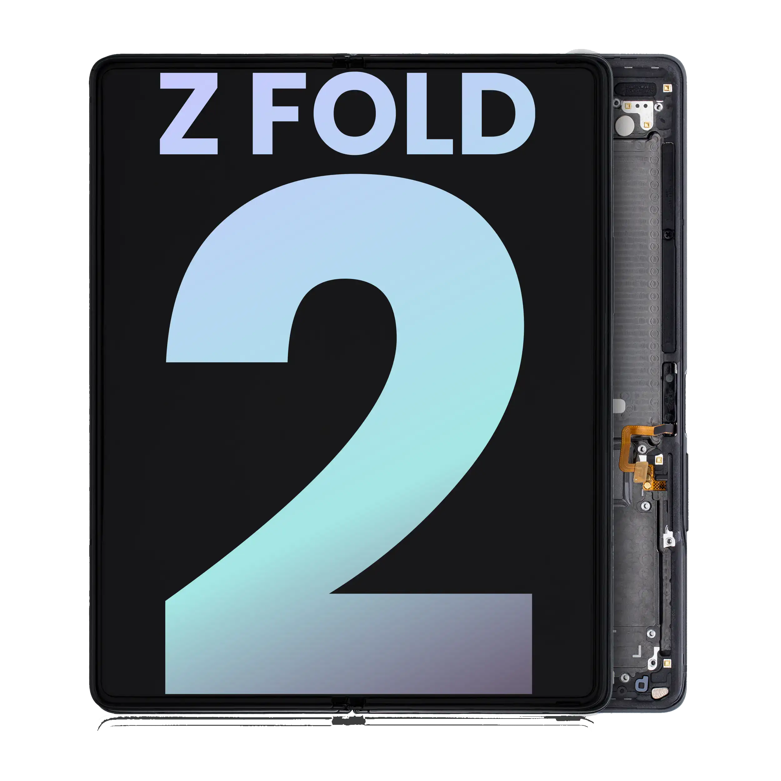 Inner Display OLED completo con Frame per Samsung Galaxy Z Fold 2 5G (US e International) (Service Pack) (Mystic Nero)