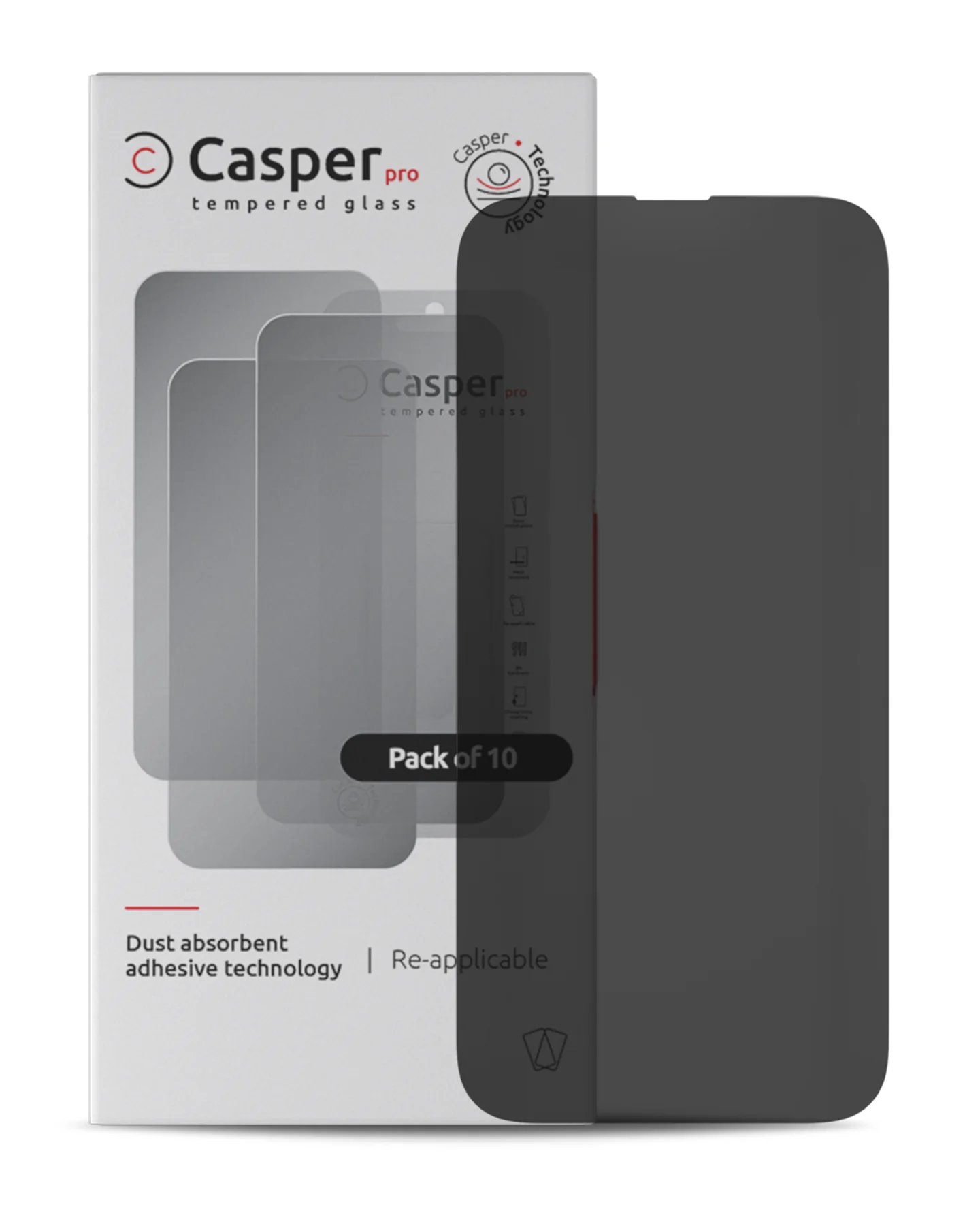 Casper Pro Vetro temperato per iPhone 14 Pro (10 pezzi) (Privacy)