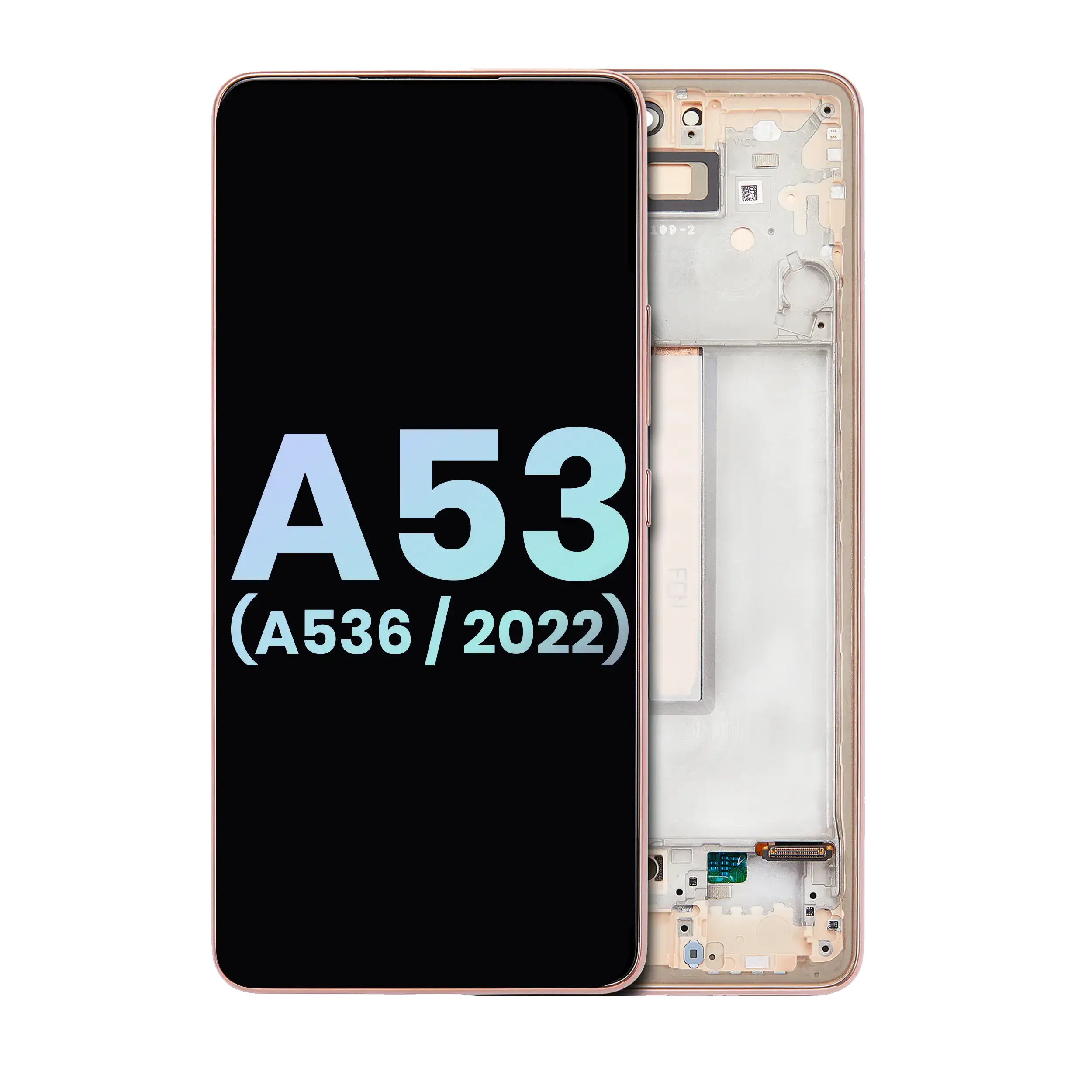 Display OLED completo con Frame per Samsung Galaxy A53 5G (A536 / 2022) (Service Pack) (Peach)