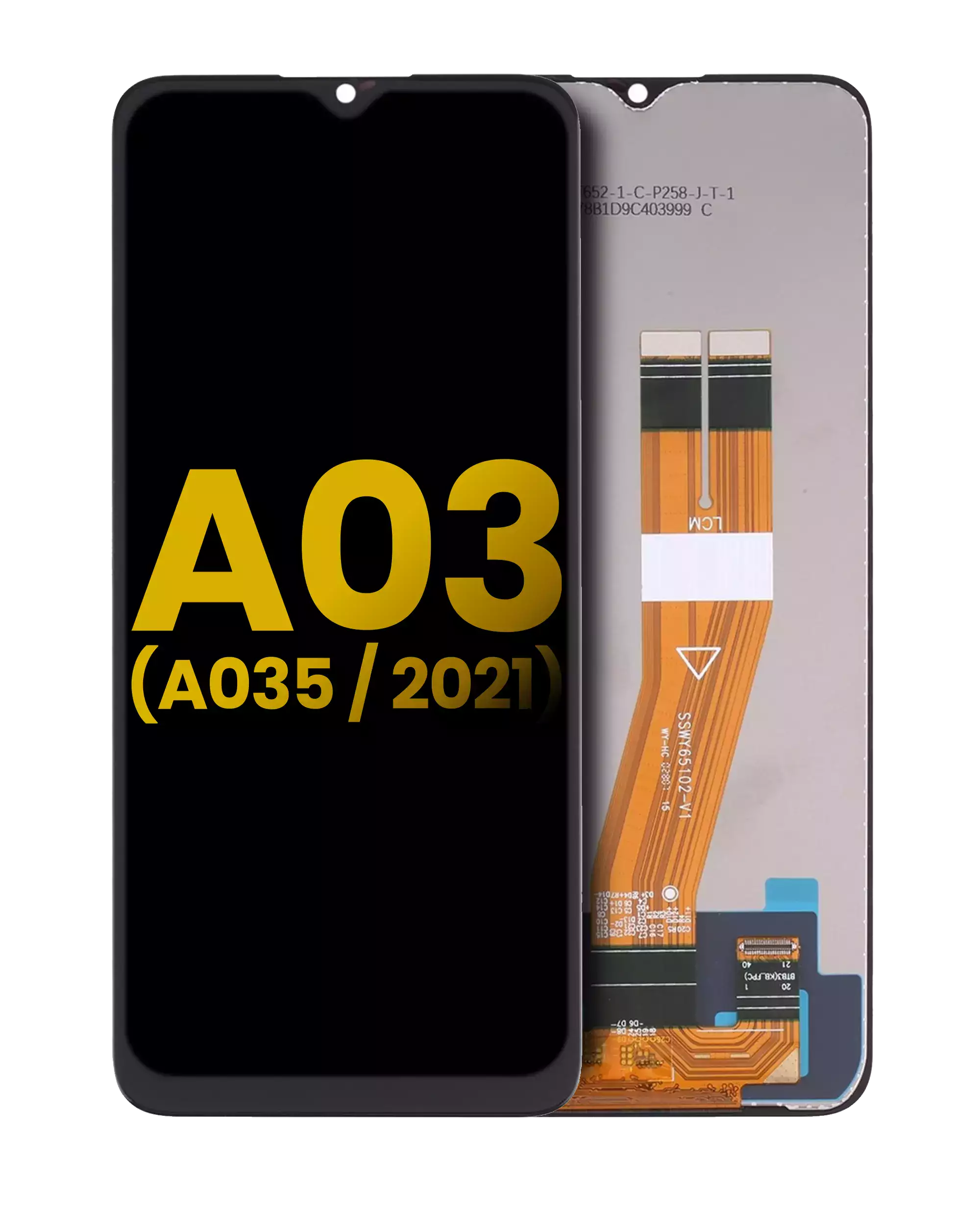 Display LCD completo senza Frame per Samsung Galaxy A03 (A035 / 2021) (Refurbished) (tutti i colori)