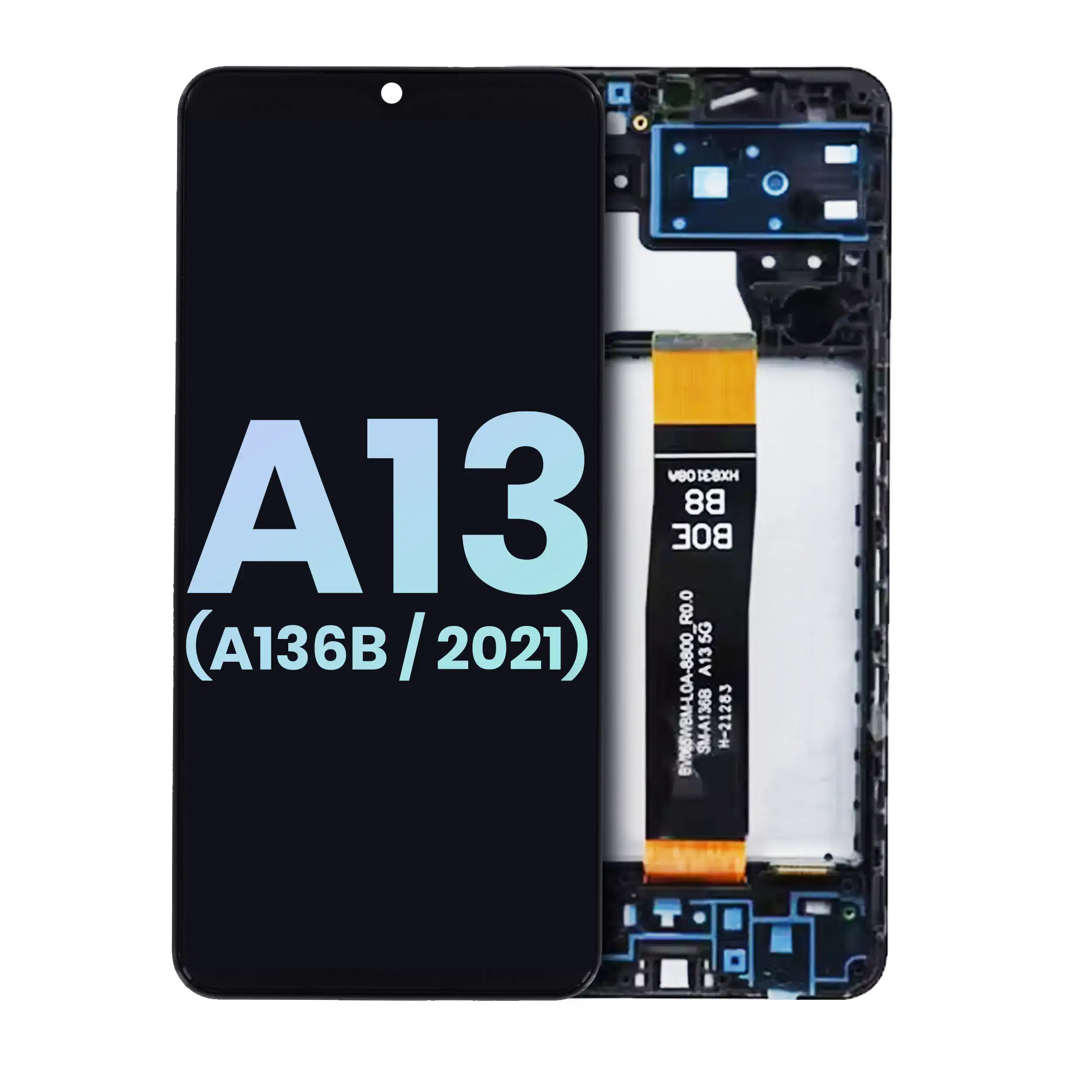 Display LCD completo con Frame per Samsung Galaxy A13 5G (A136B / 2021) (International Version) (Service Pack) (tutti i colori)