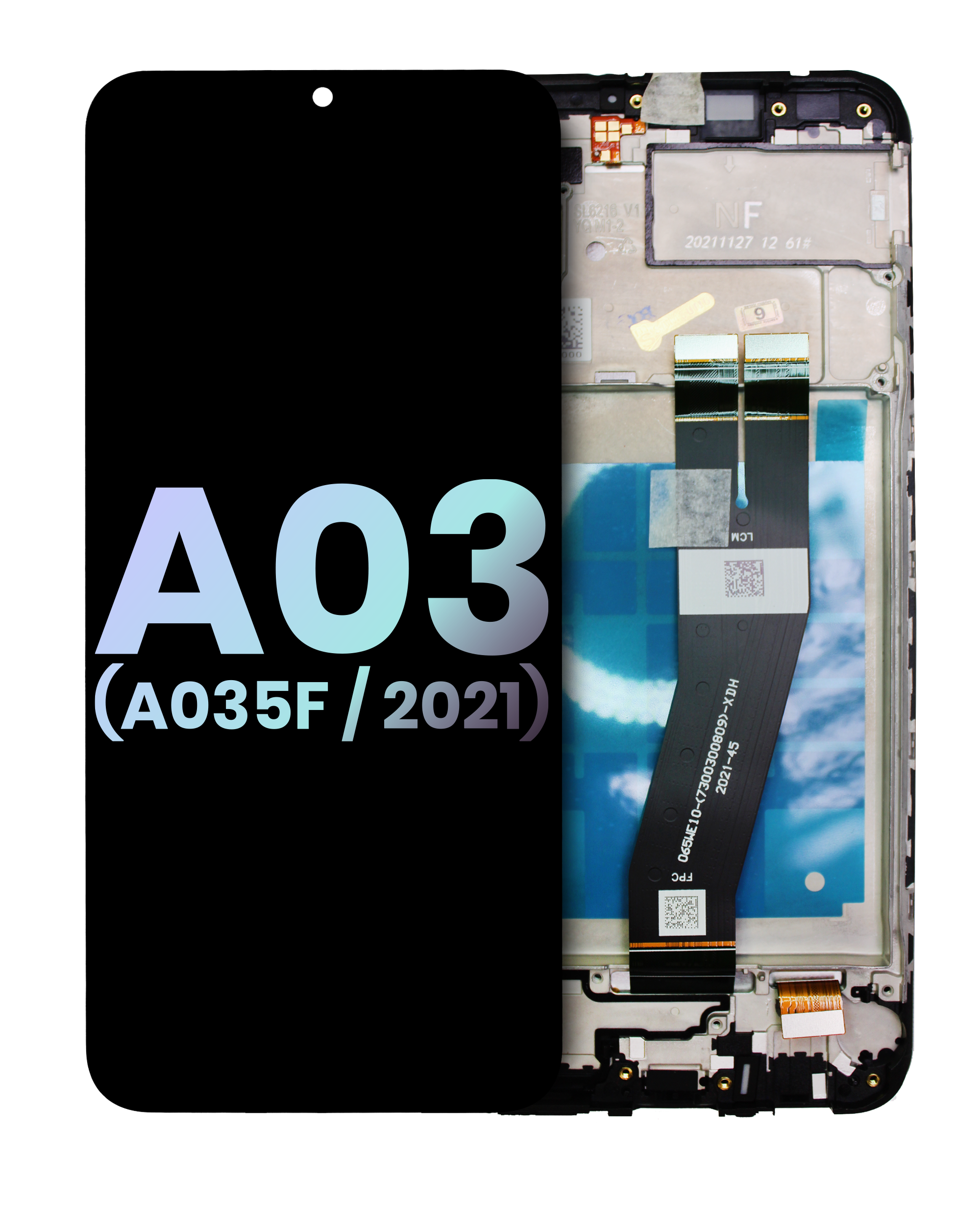 Display LCD completo con Frame per Samsung Galaxy A03 (A035 / 2021) (International Version) (Service Pack) (tutti i colori)