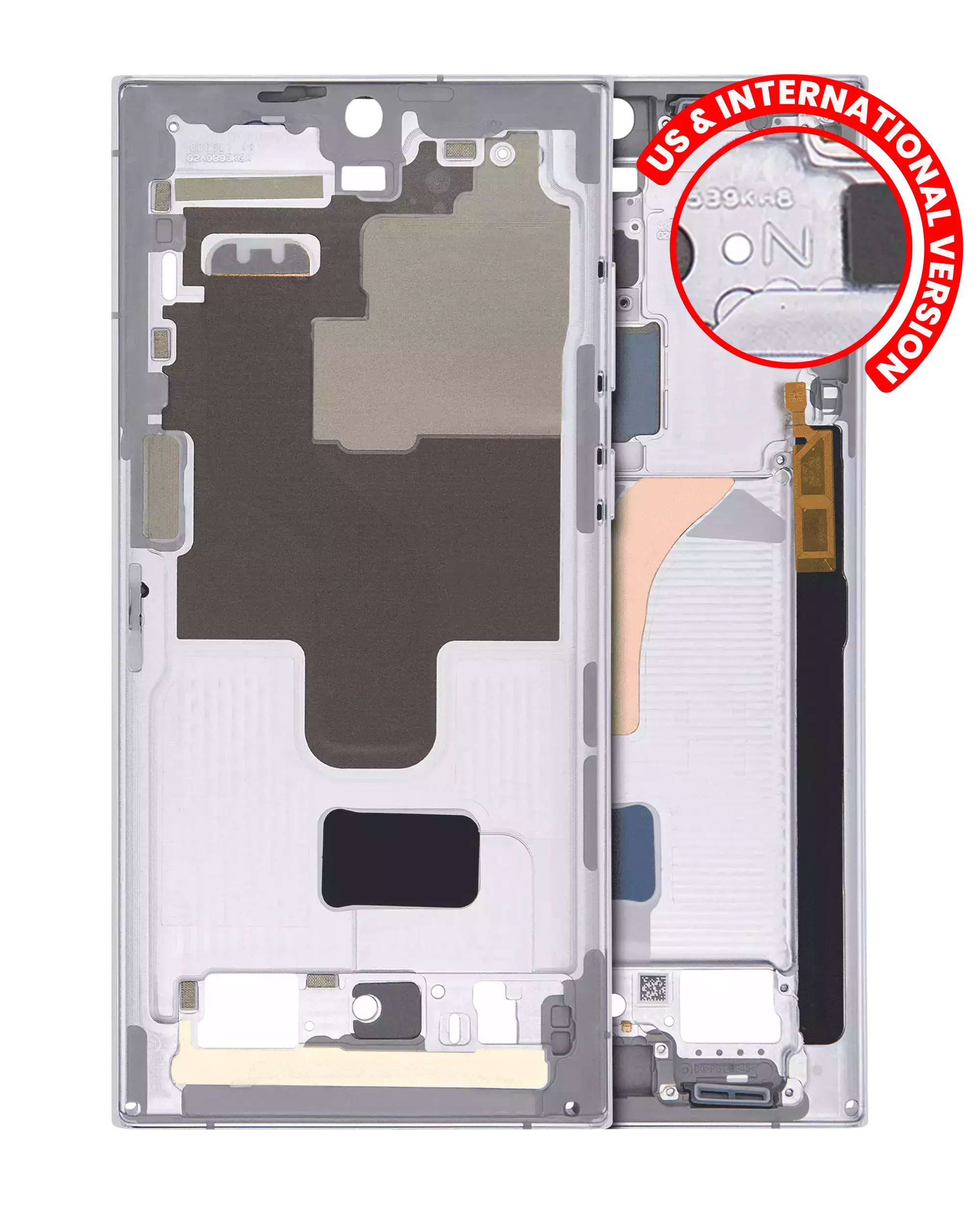 Frame centrale per Samsung Galaxy S22 Ultra 5G (US e International Version) (Bianco)