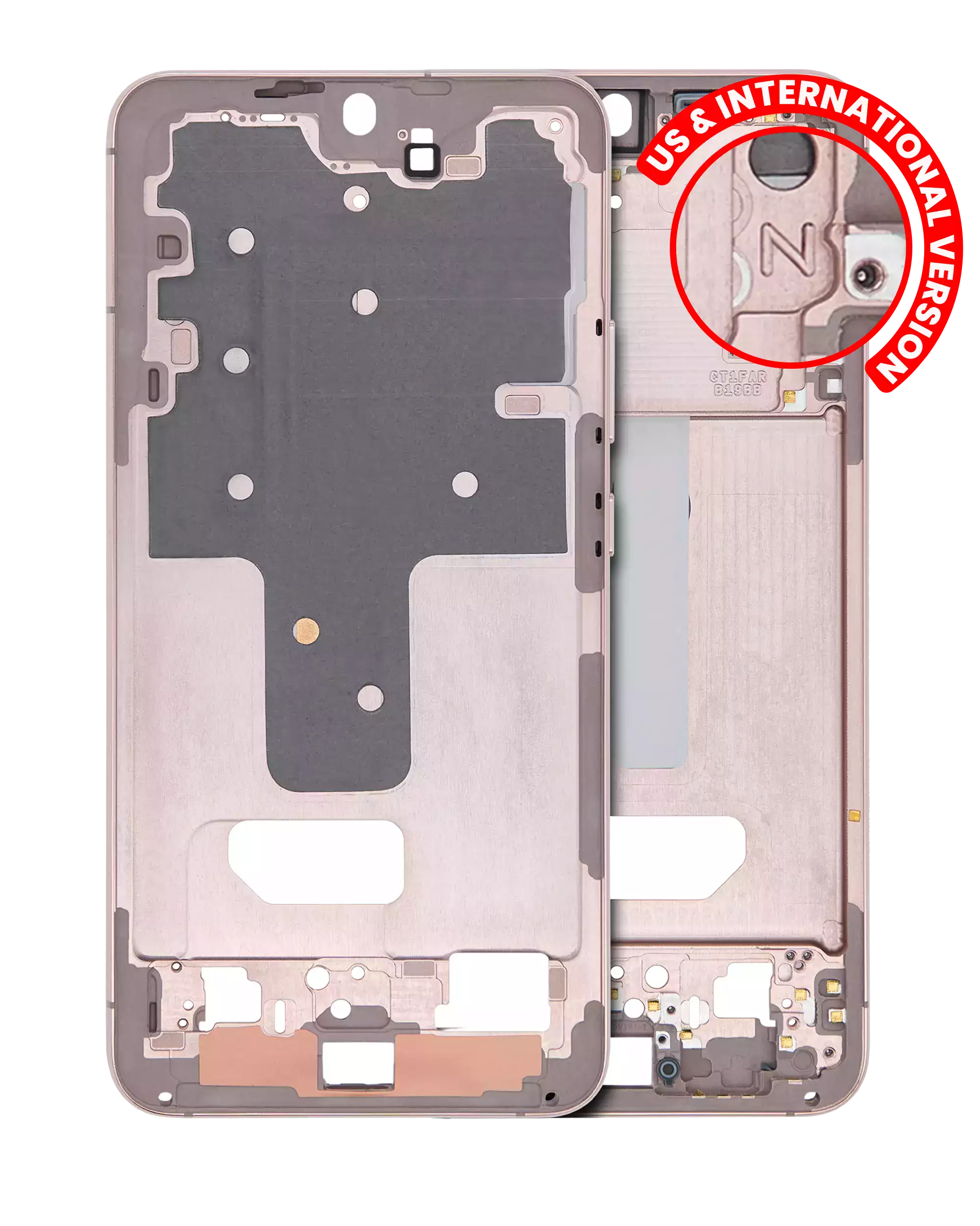 Frame centrale per Samsung Galaxy S22 Plus 5G (US e International Version) (Violet / Rosa / Oro)